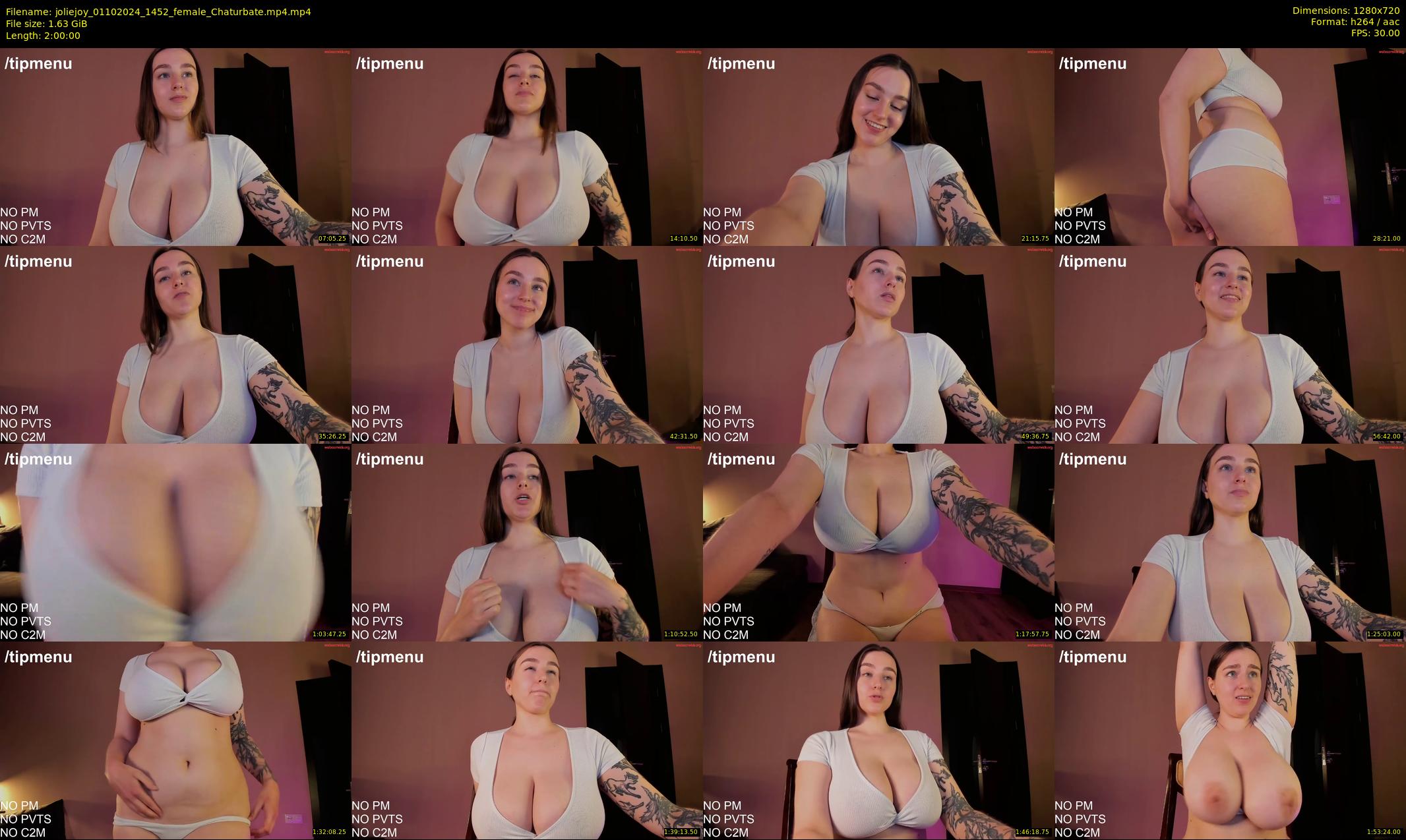 joliejoy — 120 minute Chaturbate female cam show recording, 720p, Oct 1, 2024