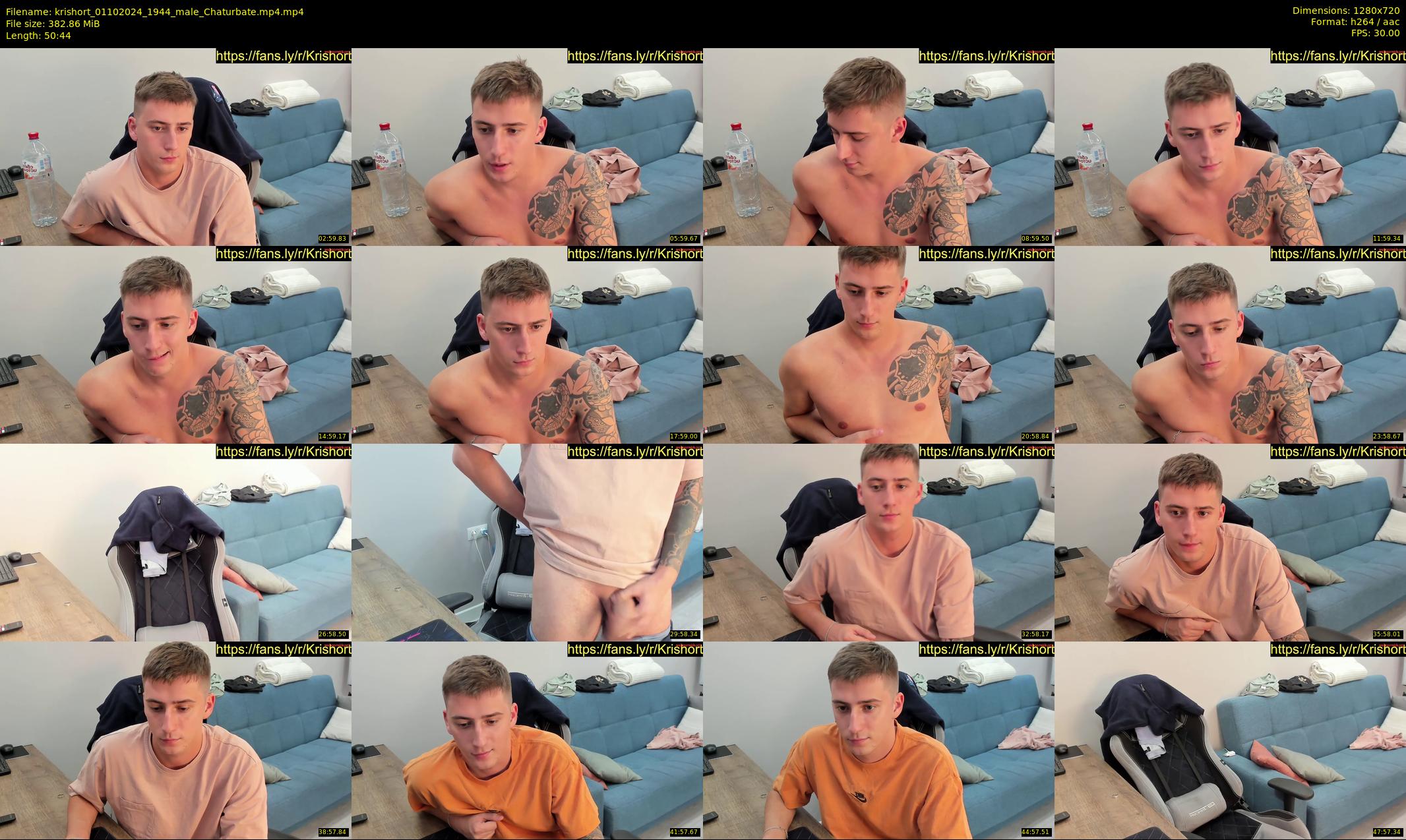 krishort — 51 minute Chaturbate male cam show recording, 720p, Oct 1, 2024