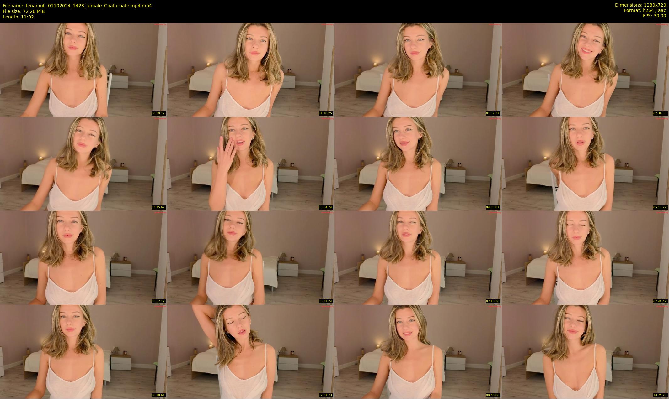 lenamuti — 12 minute Chaturbate female cam show recording, 720p, Oct 1, 2024