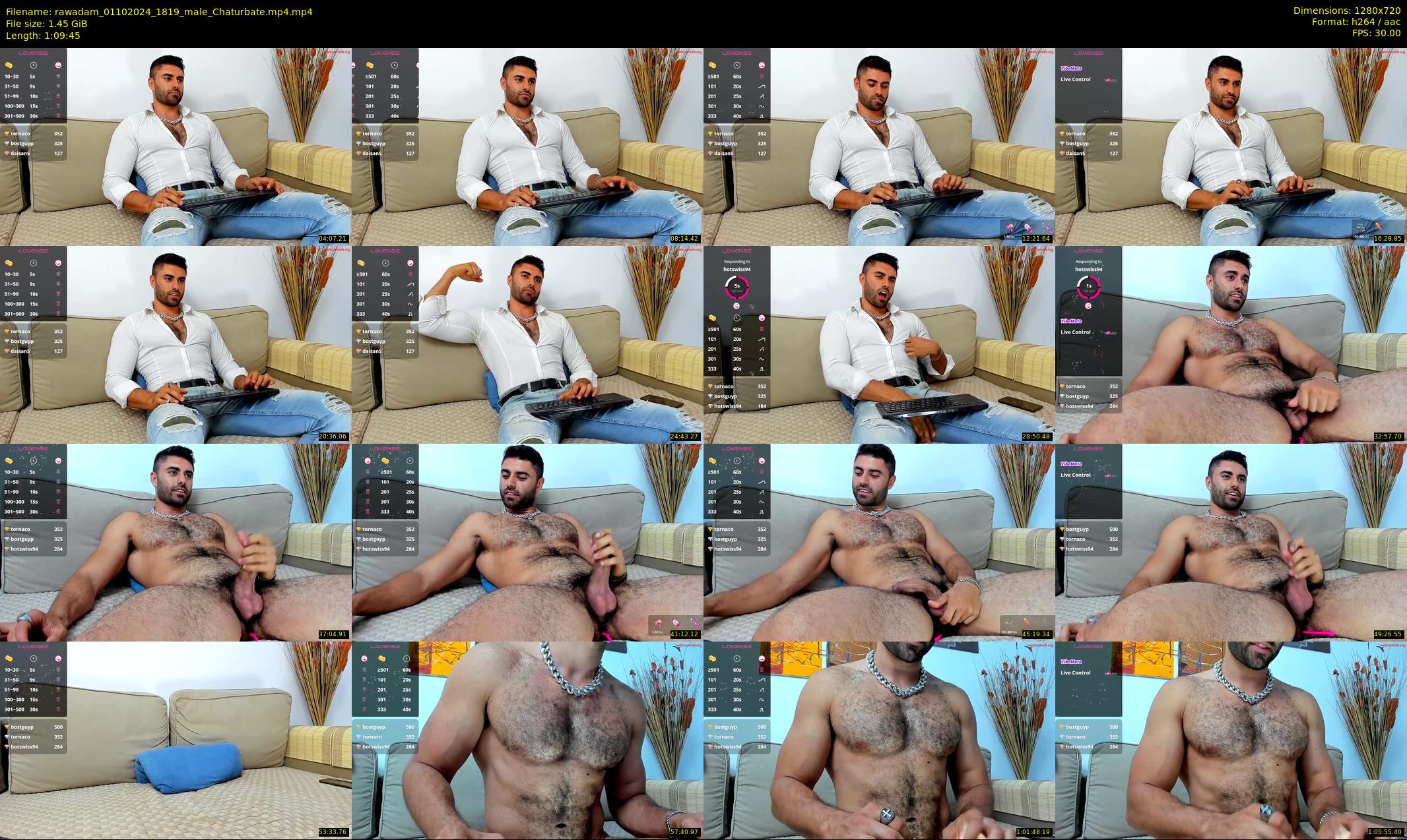 rawadam — 70 minute Chaturbate male cam show recording, 720p, Oct 1, 2024