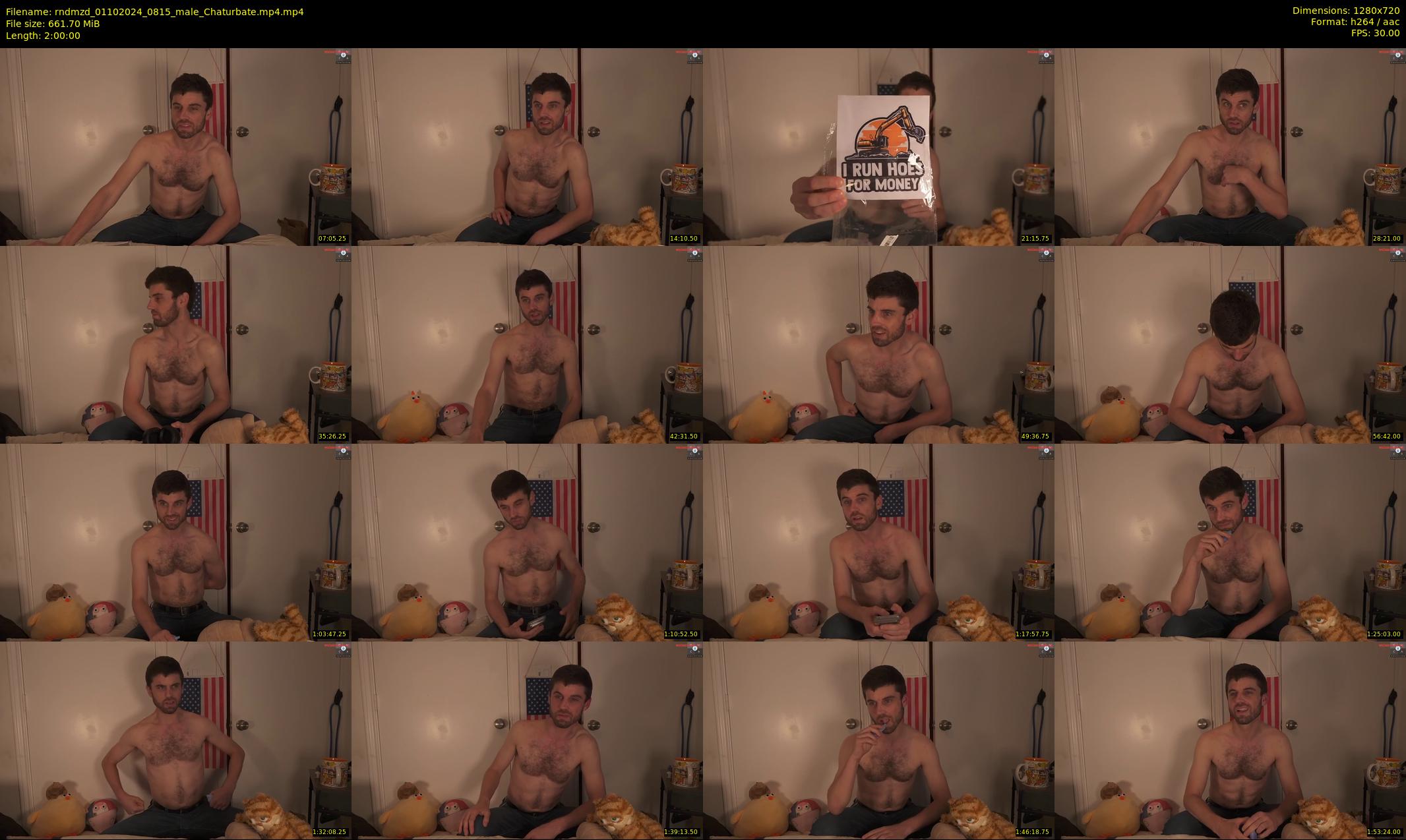 rndmzd — 120 minute Chaturbate male cam show recording, 720p, Oct 1, 2024
