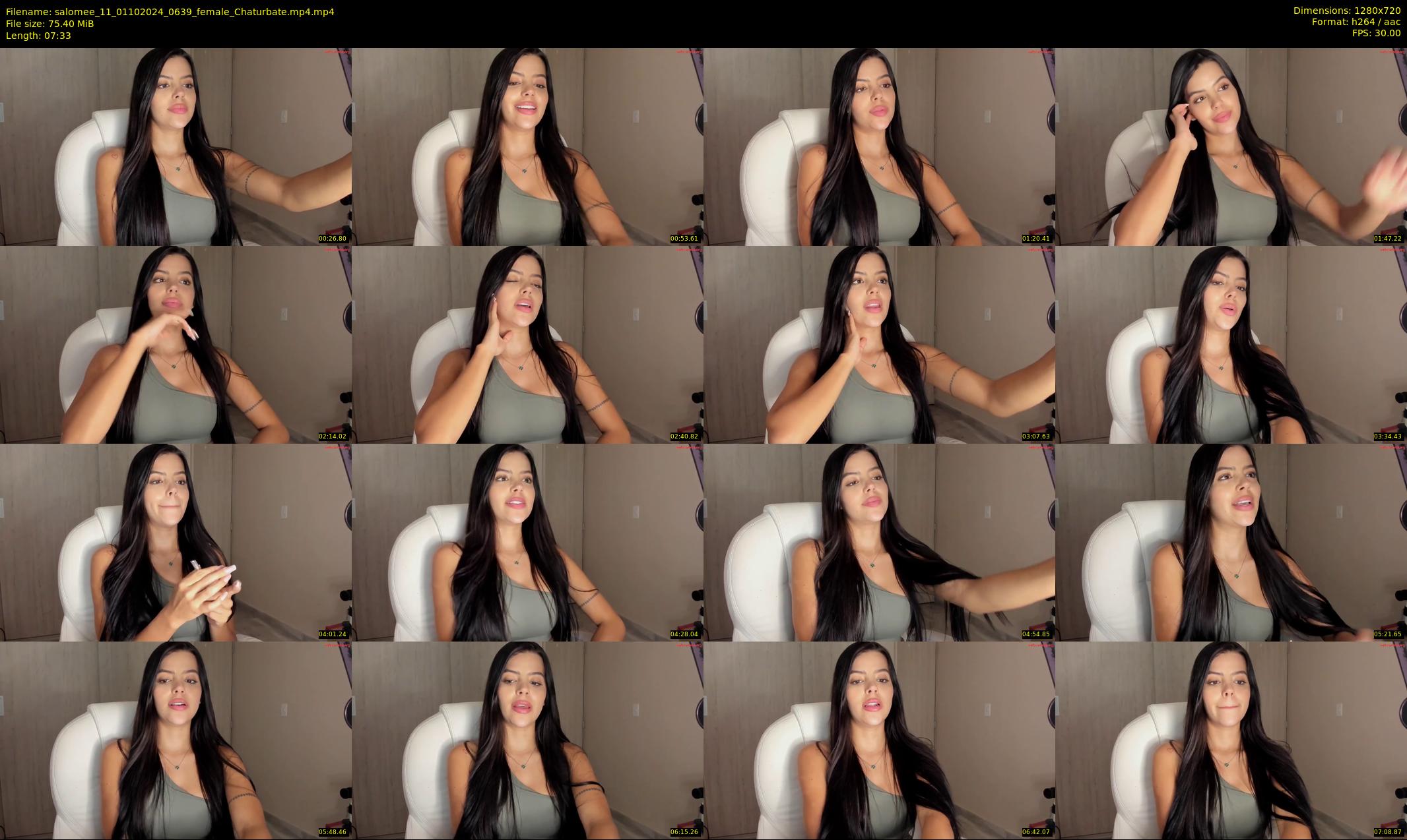salomee_11 — 8 minute Chaturbate female cam show recording, 720p, Oct 1, 2024