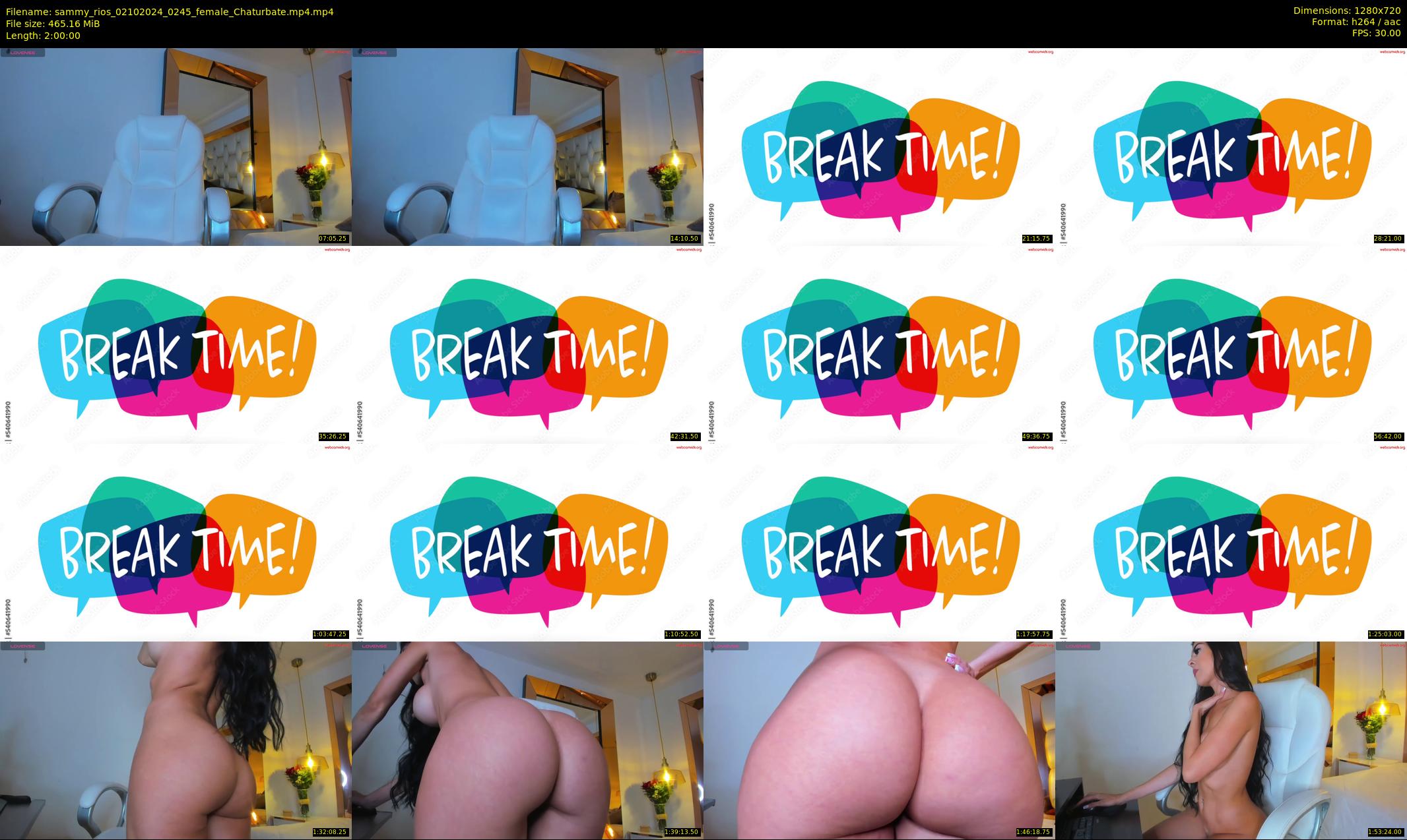 sammy_rios — 120 minute Chaturbate female cam show recording, 720p, Oct 2, 2024