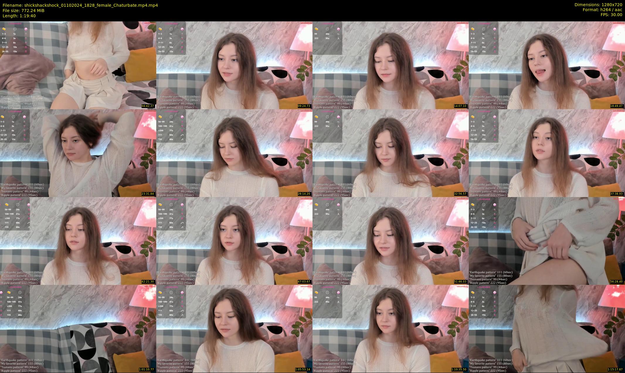 shickshackshock — 80 minute Chaturbate female cam show recording, 720p, Oct 1, 2024