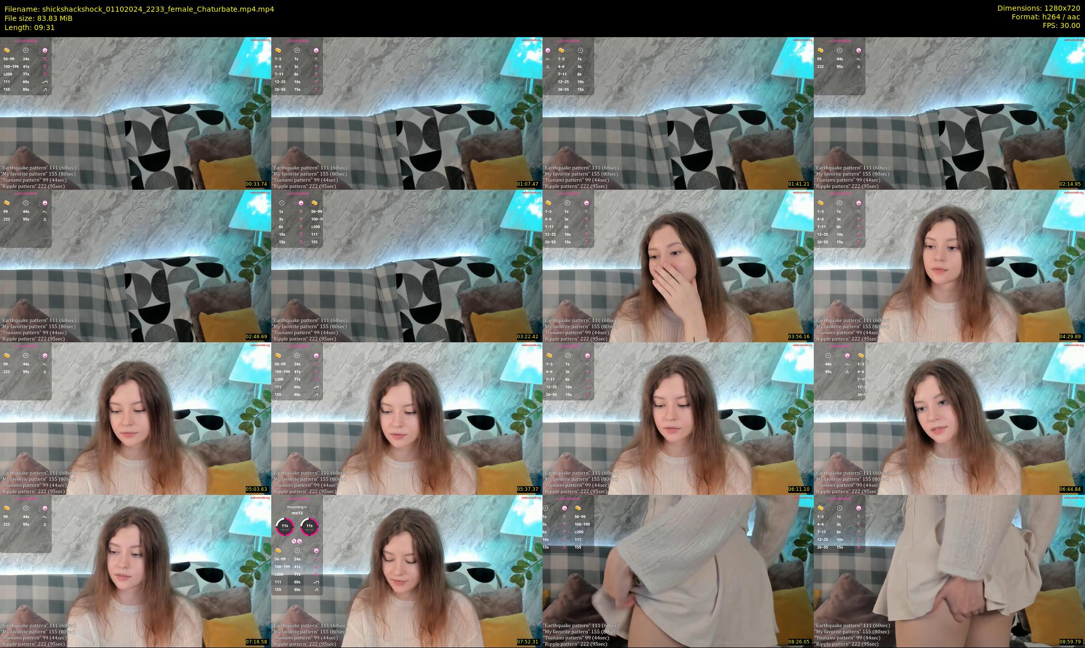 shickshackshock — 10 minute Chaturbate female cam show recording, 720p, Oct 1, 2024