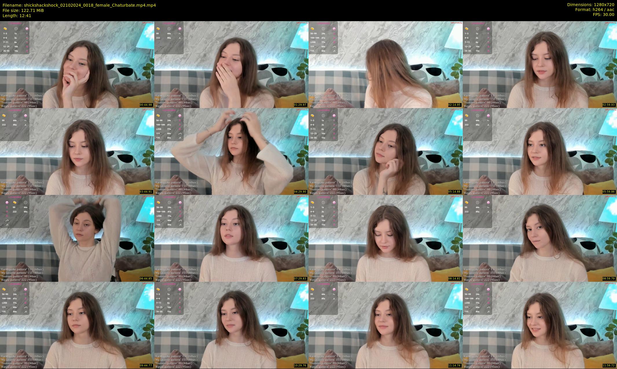shickshackshock — 13 minute Chaturbate female cam show recording, 720p, Oct 2, 2024