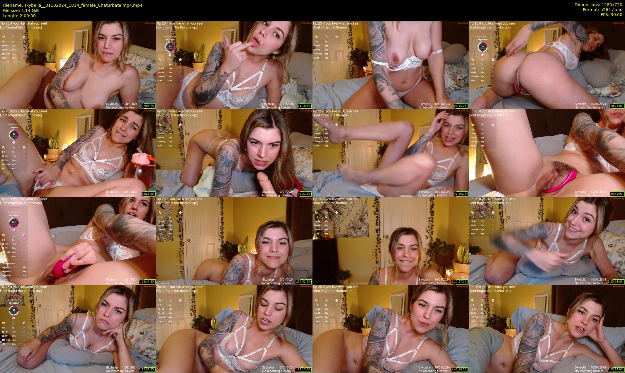skybella_ — 120 minute Chaturbate female cam show recording, 720p, Oct 1, 2024