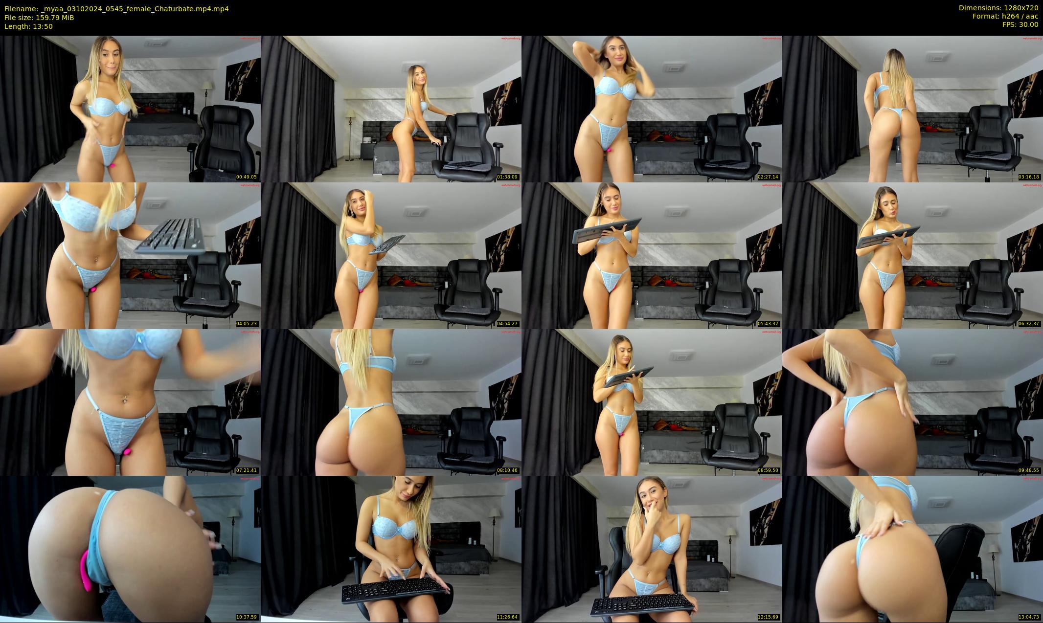 _myaa — 14 minute Chaturbate female cam show recording, 720p, Oct 3, 2024