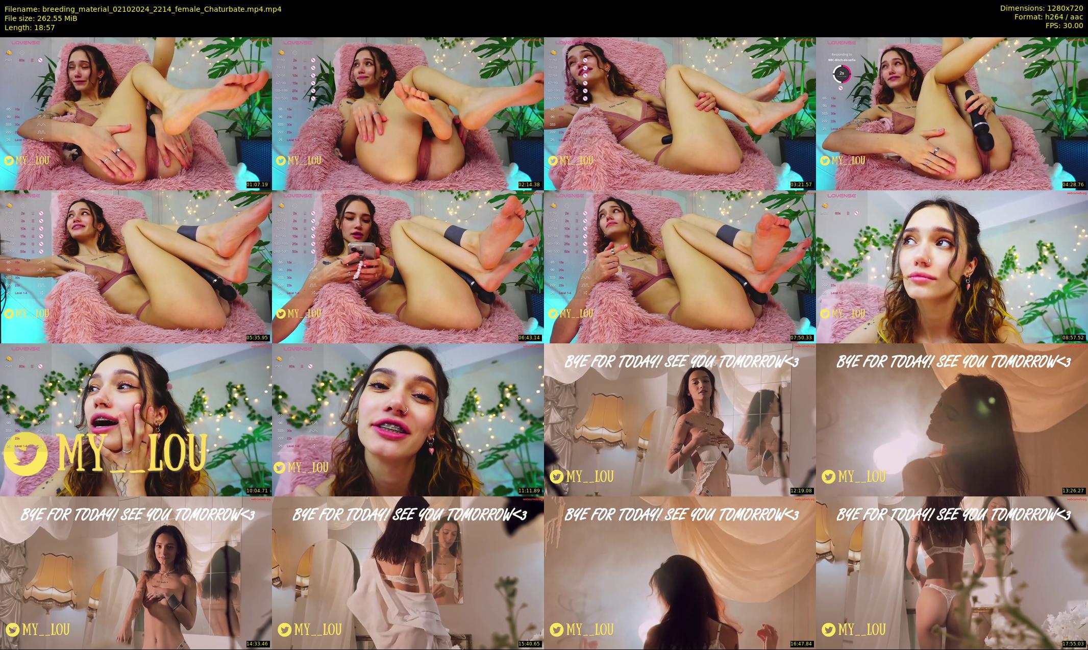 breeding_material — 19 minute Chaturbate female cam show recording, 720p, Oct 2, 2024