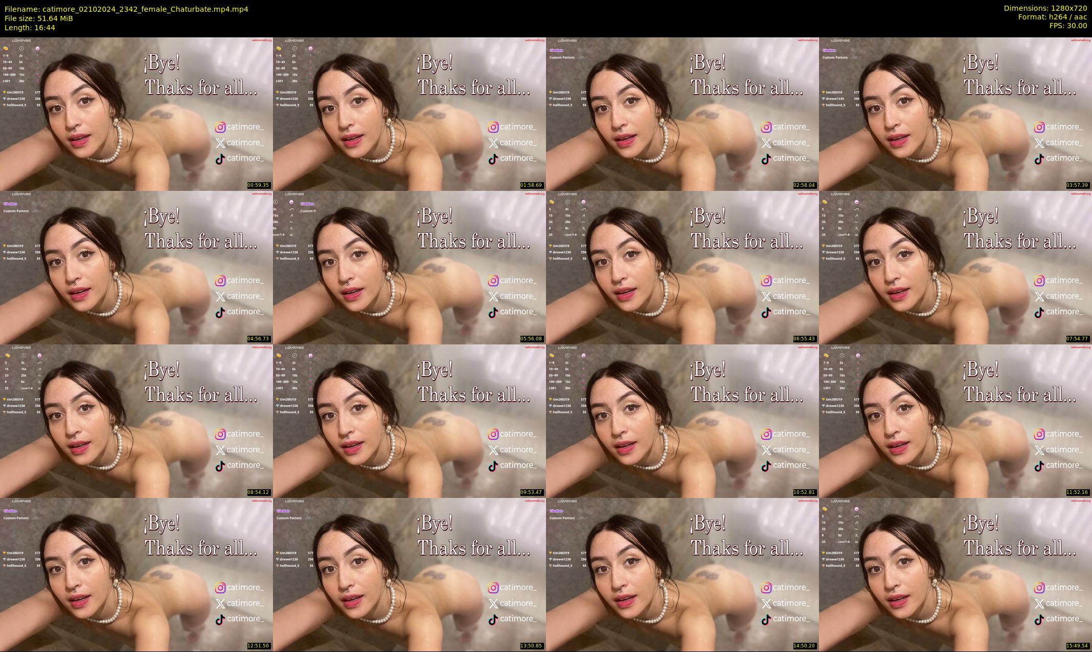 catimore — 17 minute Chaturbate female cam show recording, 720p, Oct 2, 2024