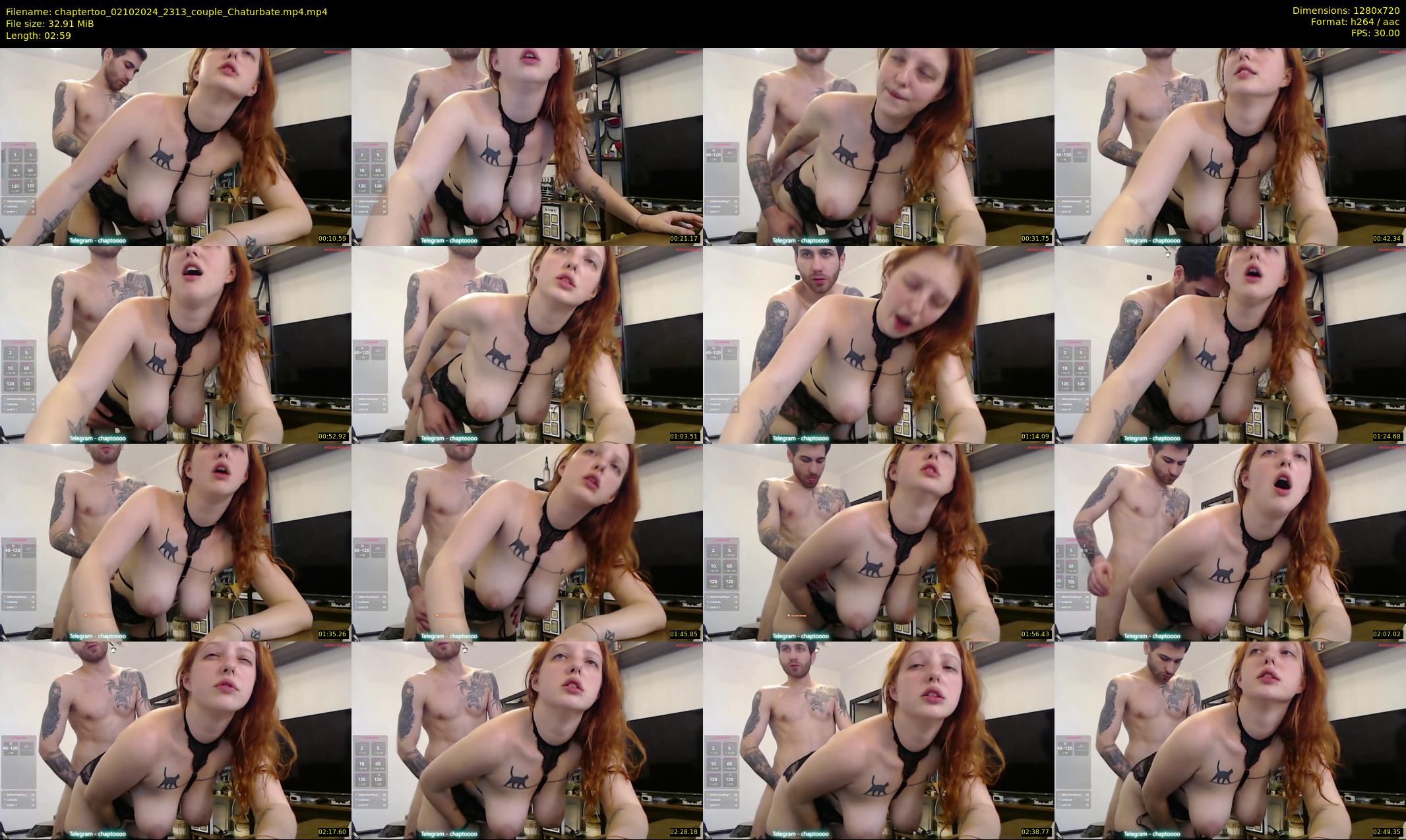 chaptertoo — 3 minute Chaturbate couple cam show recording, 720p, Oct 2, 2024
