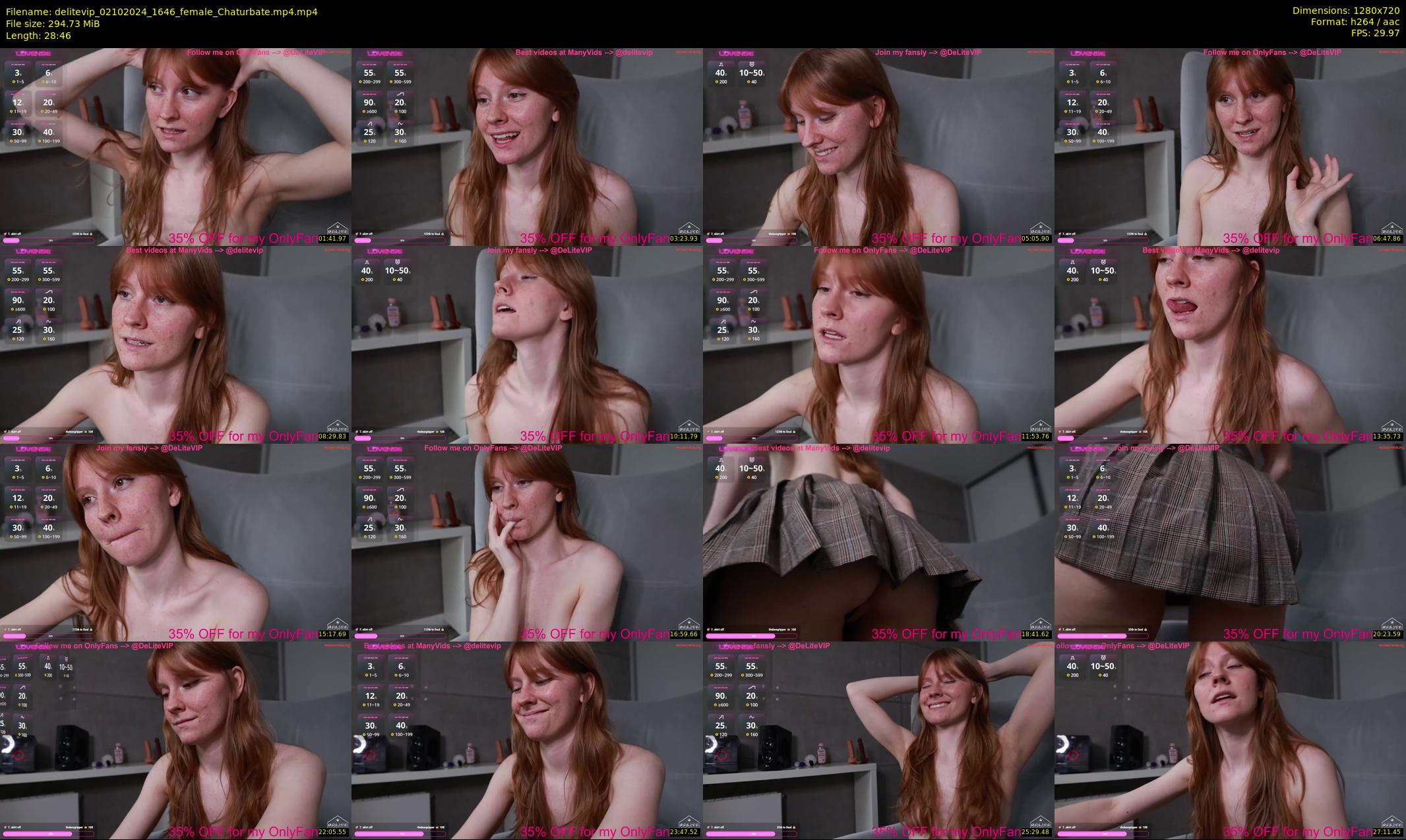 delitevip — 29 minute Chaturbate female cam show recording, 720p, Oct 2, 2024