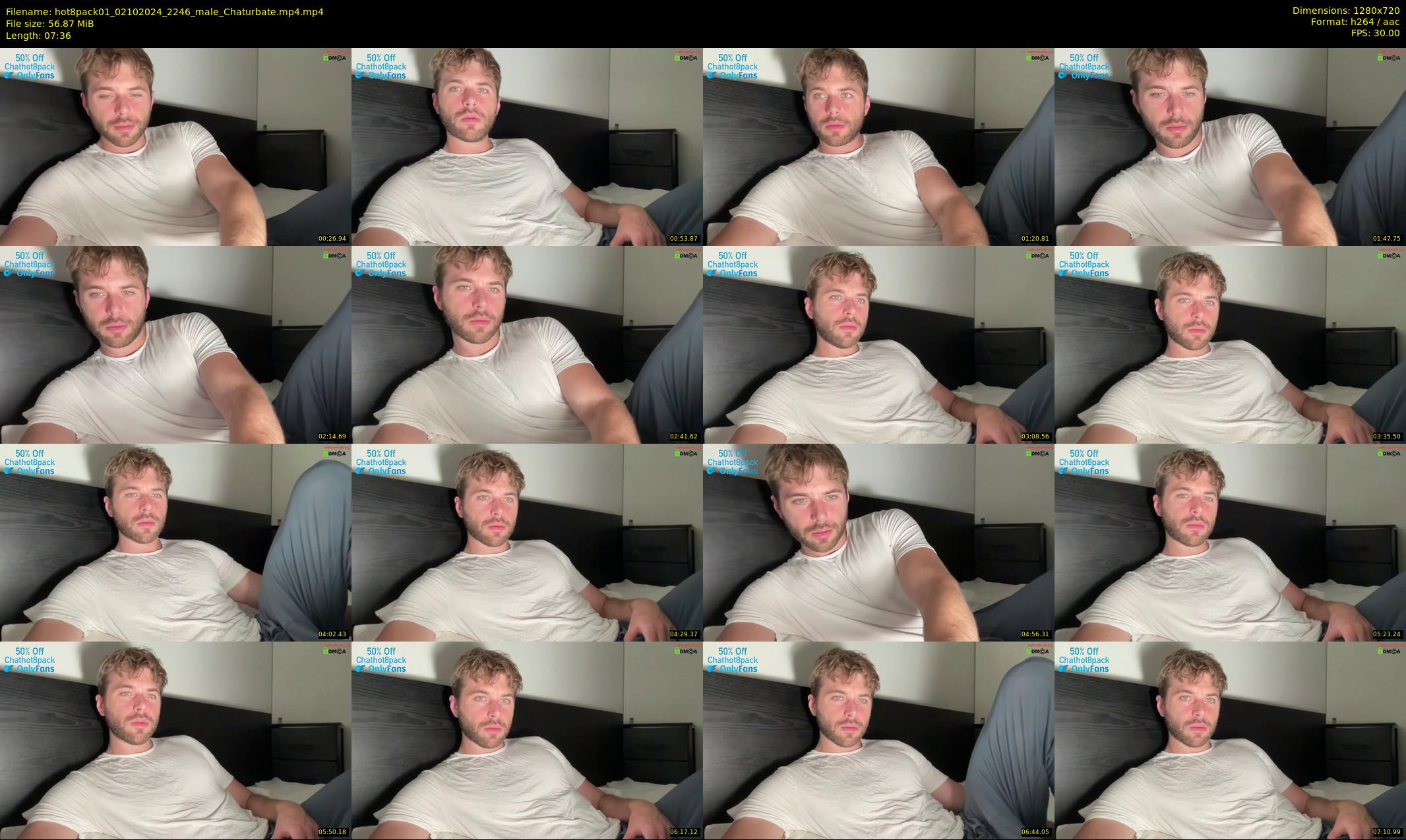 hot8pack01 — 8 minute Chaturbate male cam show recording, 720p, Oct 2, 2024