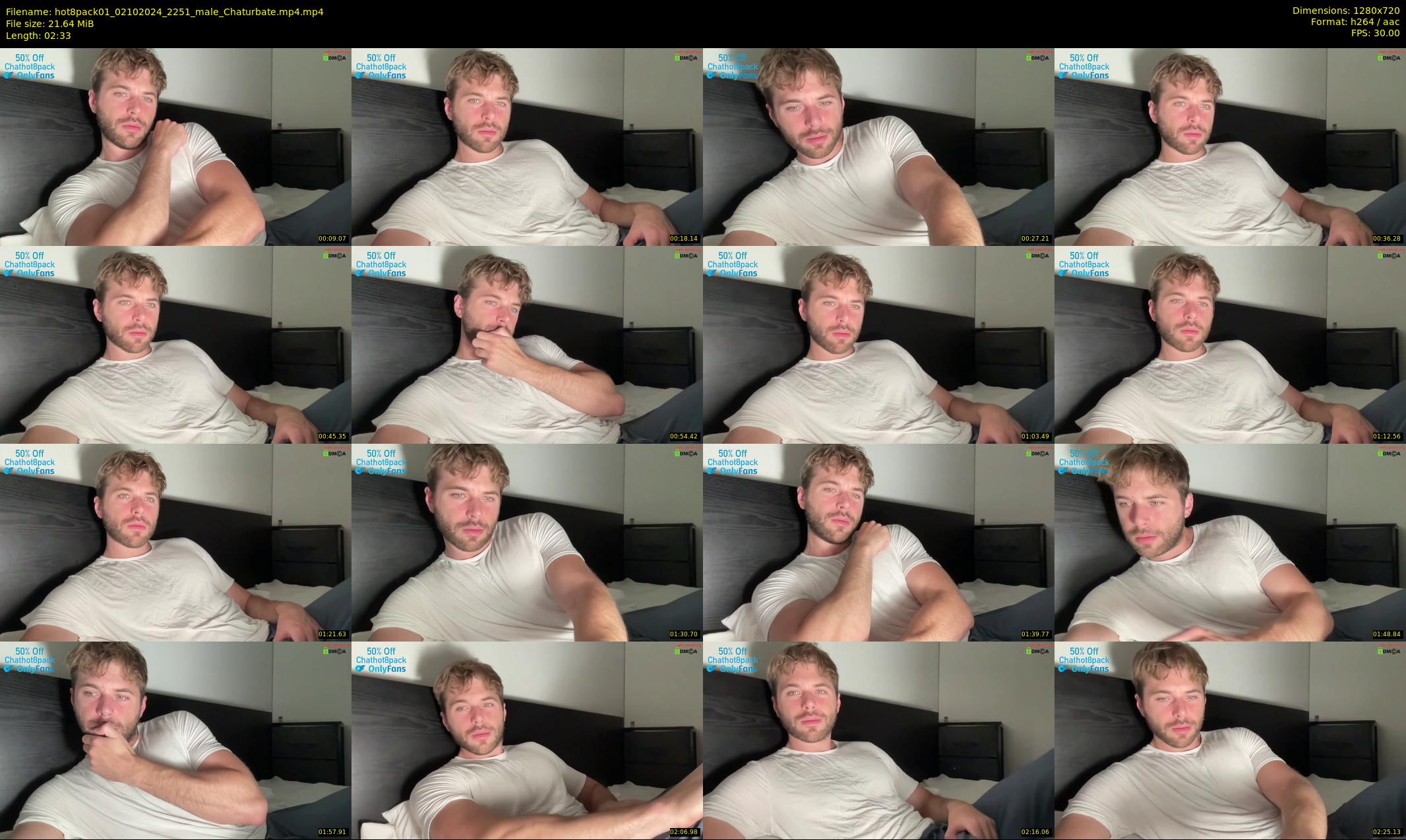 hot8pack01 — 3 minute Chaturbate male cam show recording, 720p, Oct 2, 2024