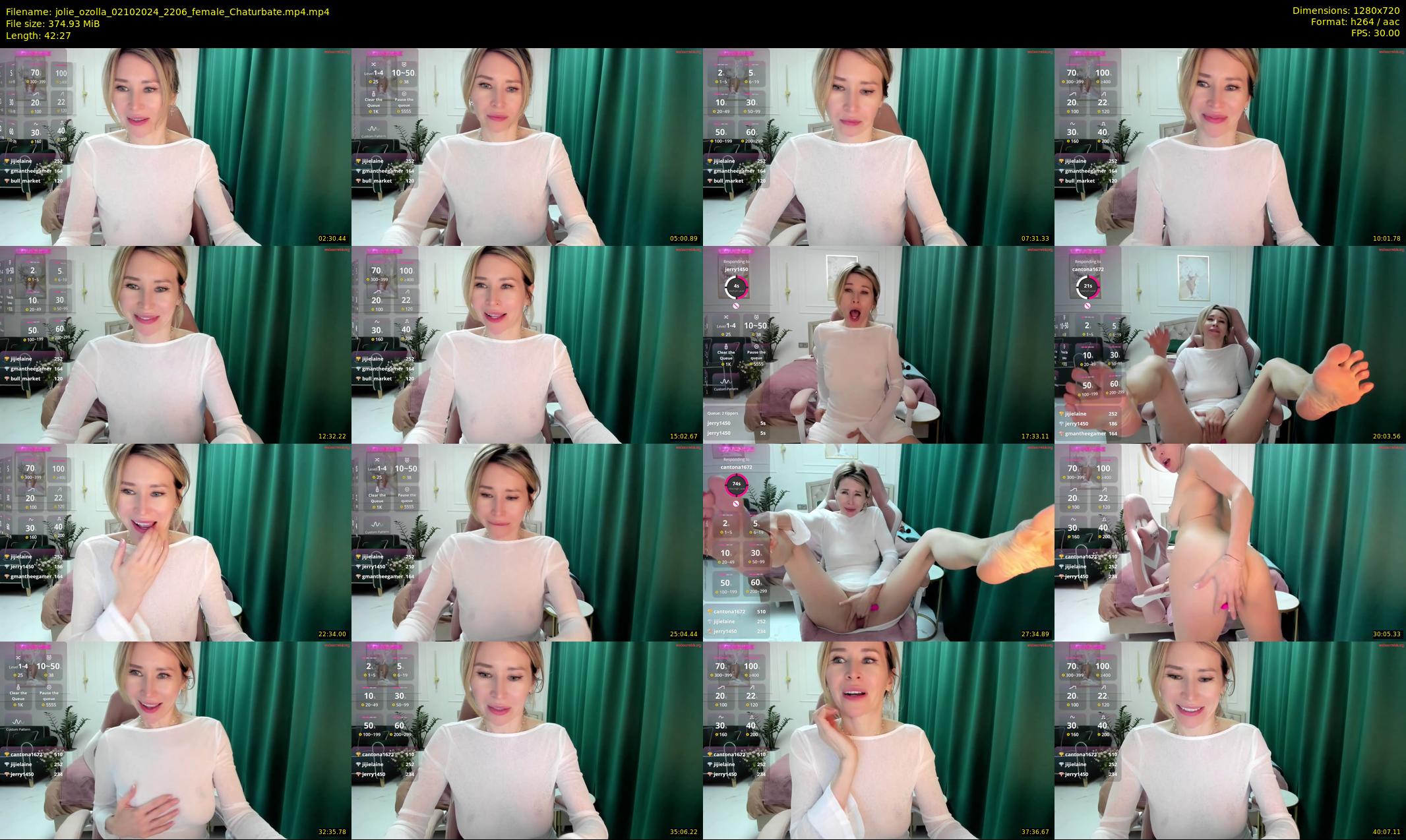 jolie_ozolla — 43 minute Chaturbate female cam show recording, 720p, Oct 2, 2024