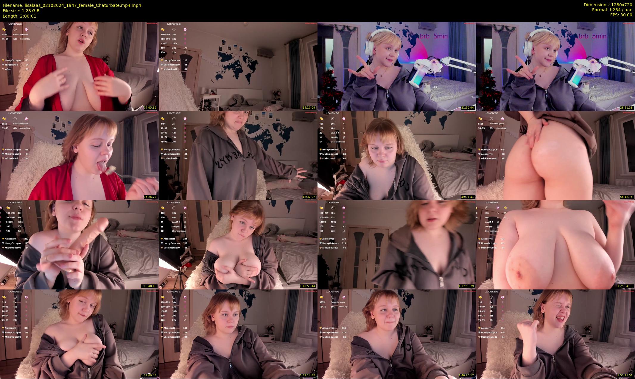 lisalaas — 121 minute Chaturbate female cam show recording, 720p, Oct 2, 2024