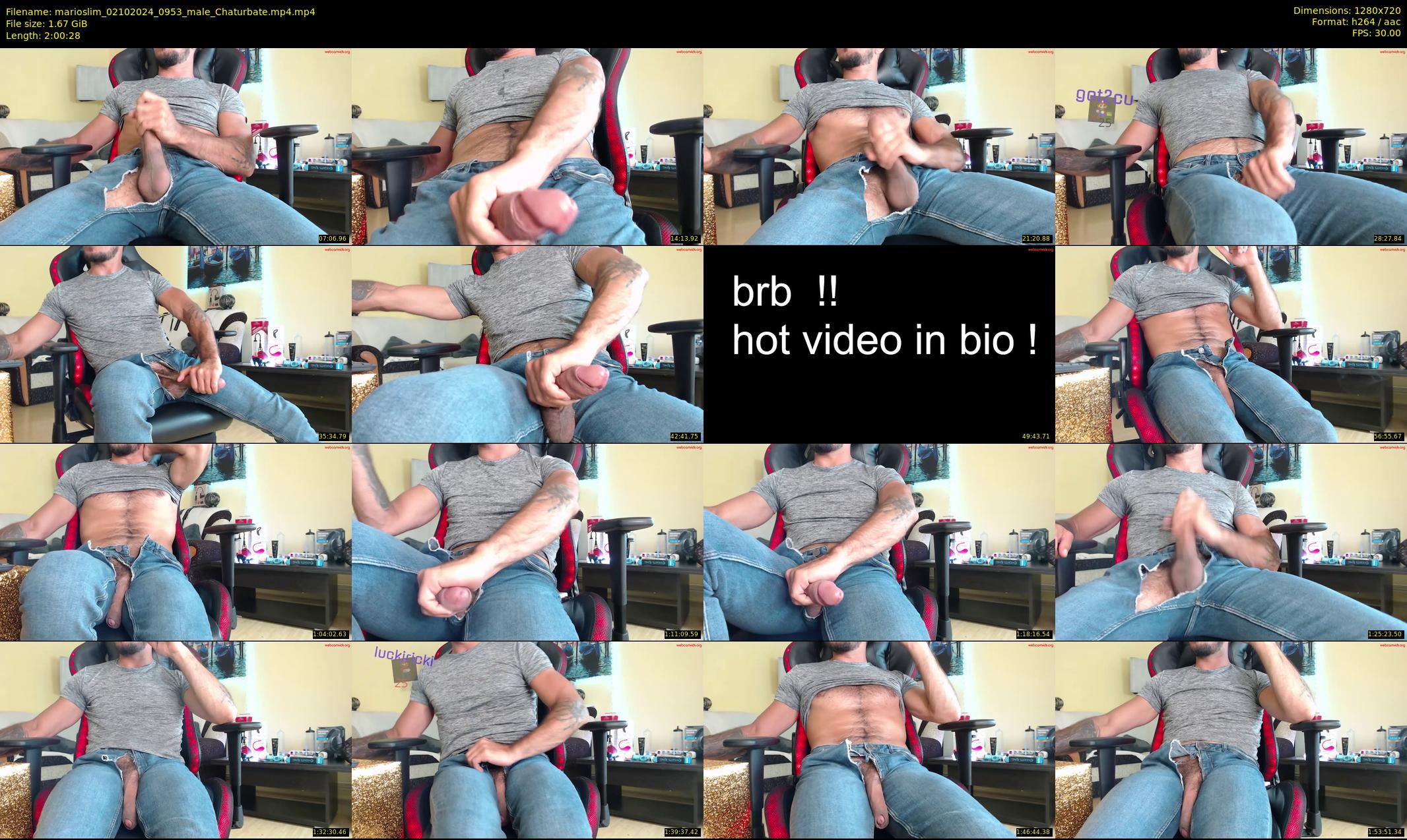marioslim — 121 minute Chaturbate male cam show recording, 720p, Oct 2, 2024