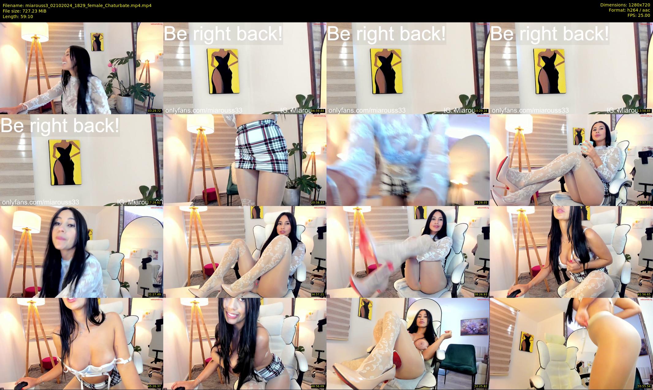 miarouss3 — 60 minute Chaturbate female cam show recording, 720p, Oct 2, 2024