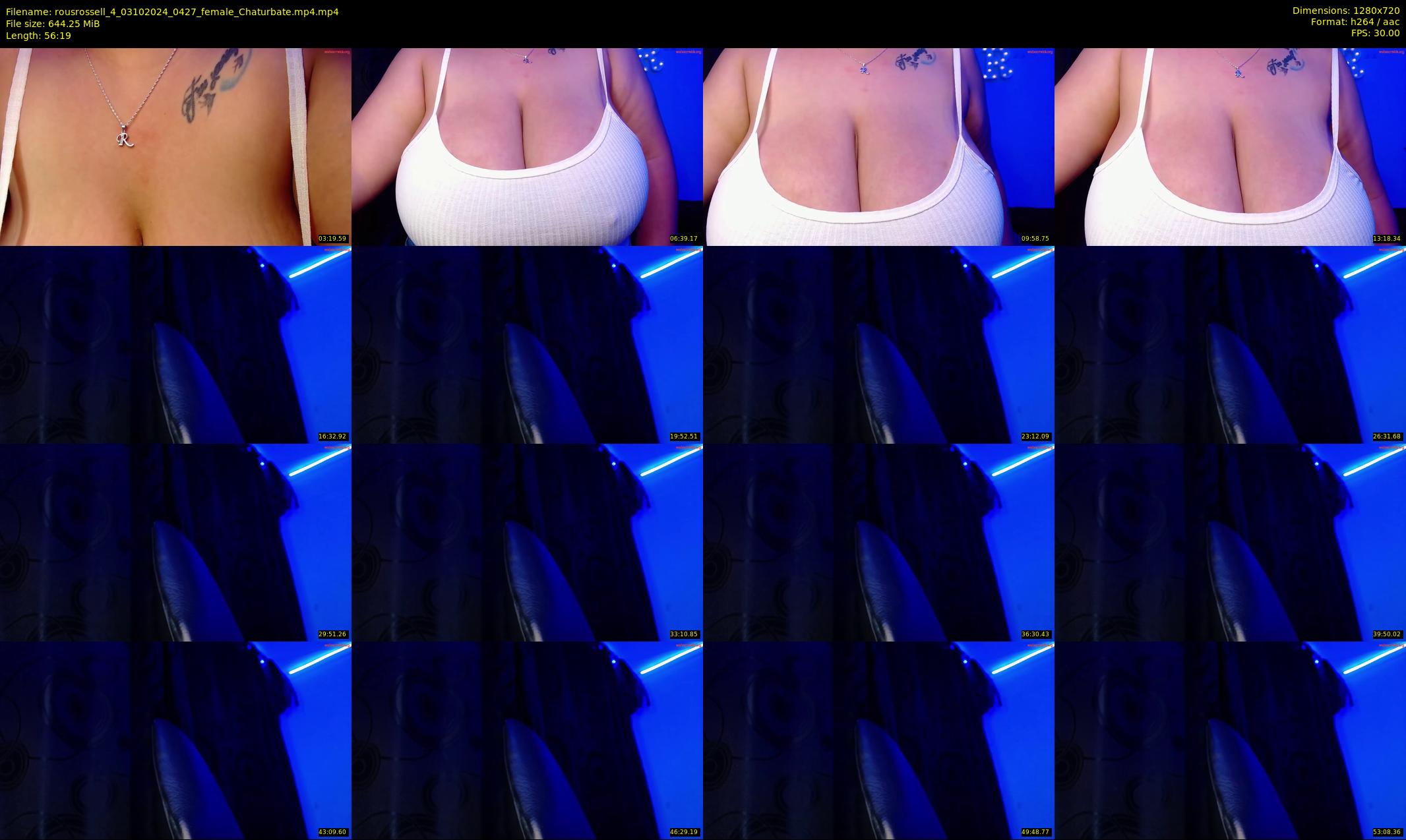 rousrossell_4 — 57 minute Chaturbate female cam show recording, 720p, Oct 3, 2024