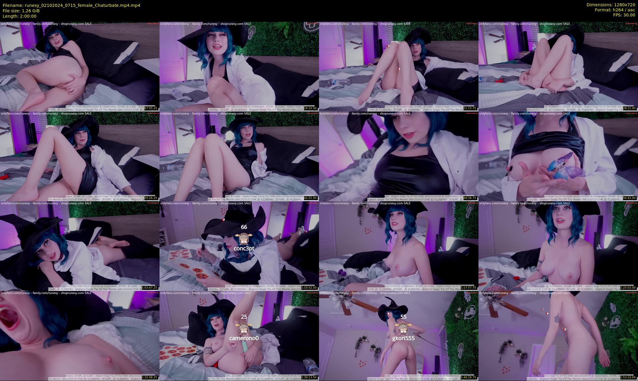 runesy — 120 minute Chaturbate female cam show recording, 720p, Oct 2, 2024