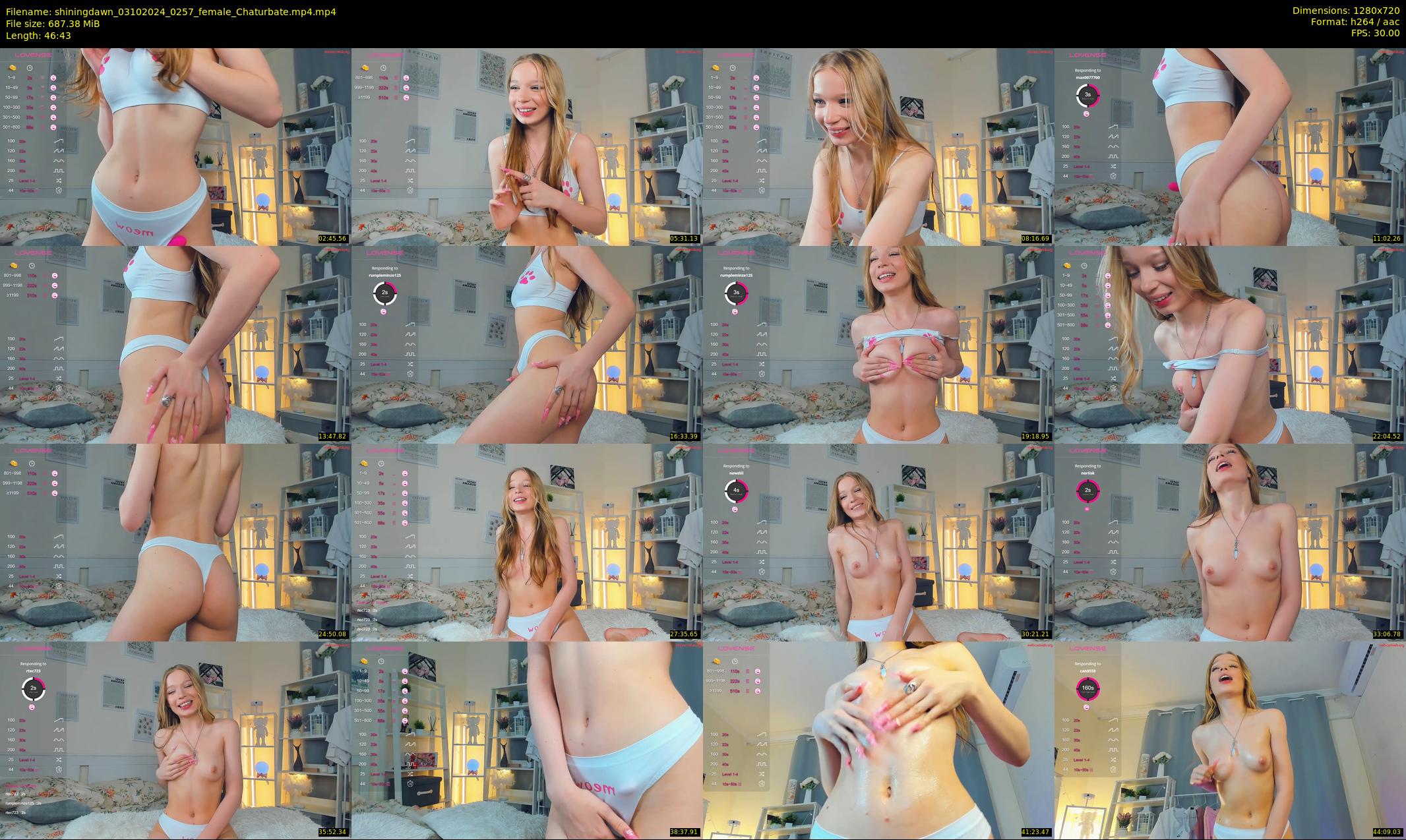 shiningdawn — 47 minute Chaturbate female cam show recording, 720p, Oct 3, 2024
