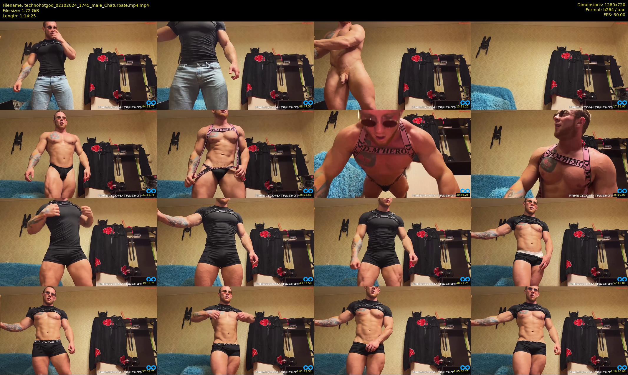 technohotgod — 75 minute Chaturbate male cam show recording, 720p, Oct 2, 2024