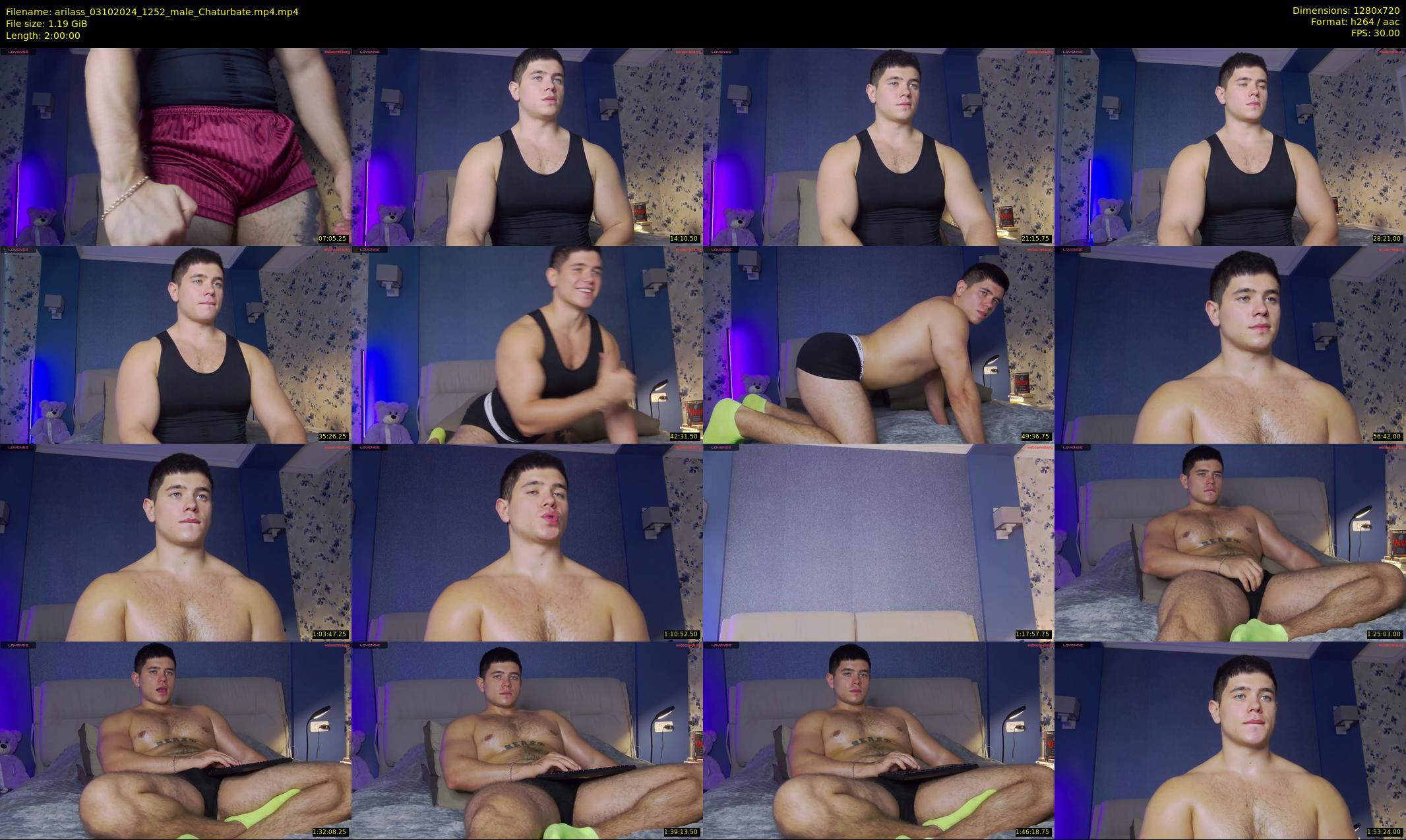 arilass — 120 minute Chaturbate male cam show recording, 720p, Oct 3, 2024