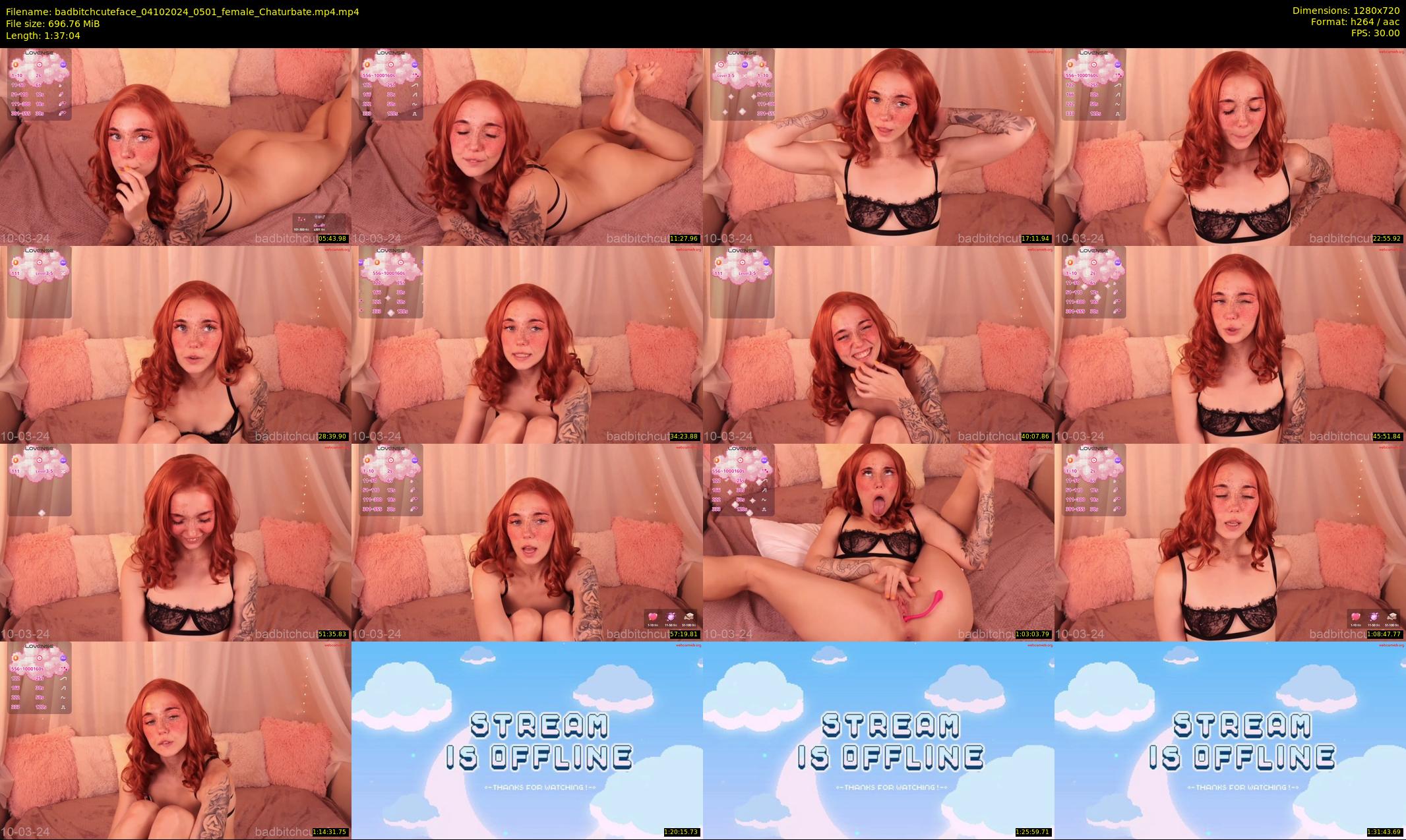 badbitchcuteface — 98 minute Chaturbate female cam show recording, 720p, Oct 4, 2024