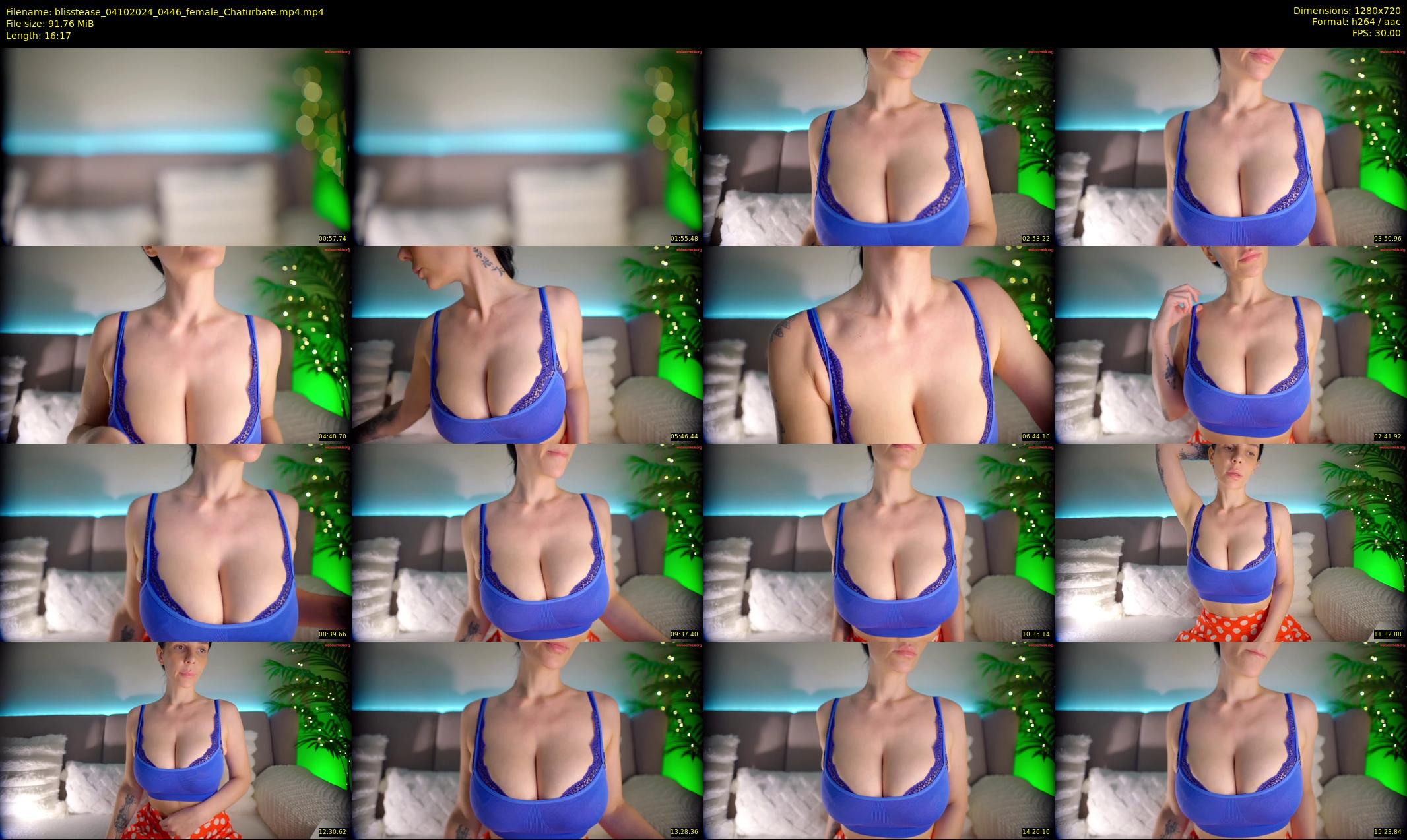 blisstease — 17 minute Chaturbate female cam show recording, 720p, Oct 4, 2024