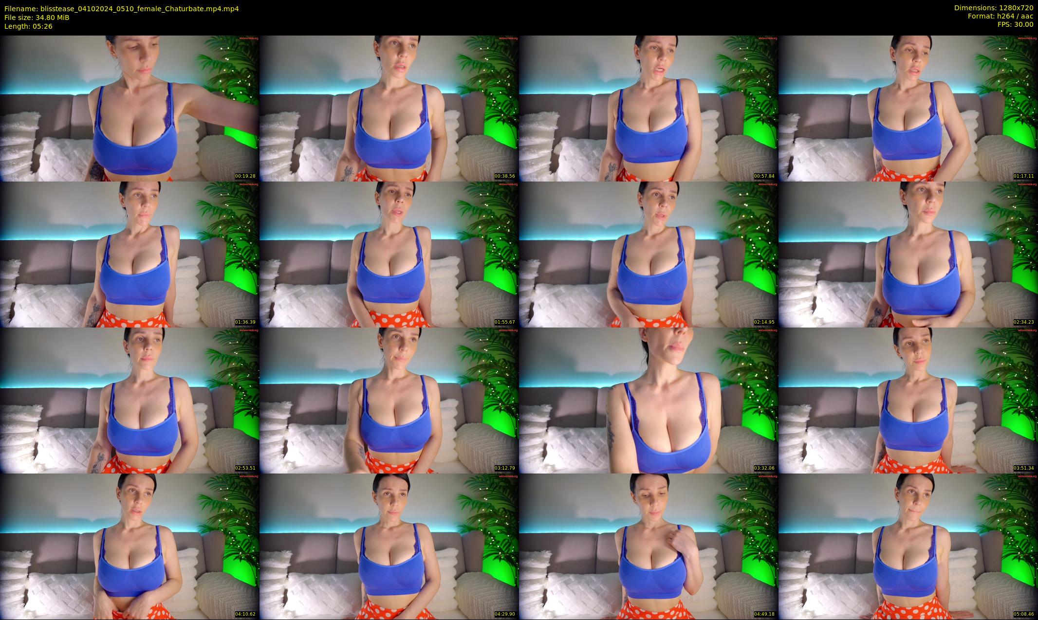 blisstease — 6 minute Chaturbate female cam show recording, 720p, Oct 4, 2024