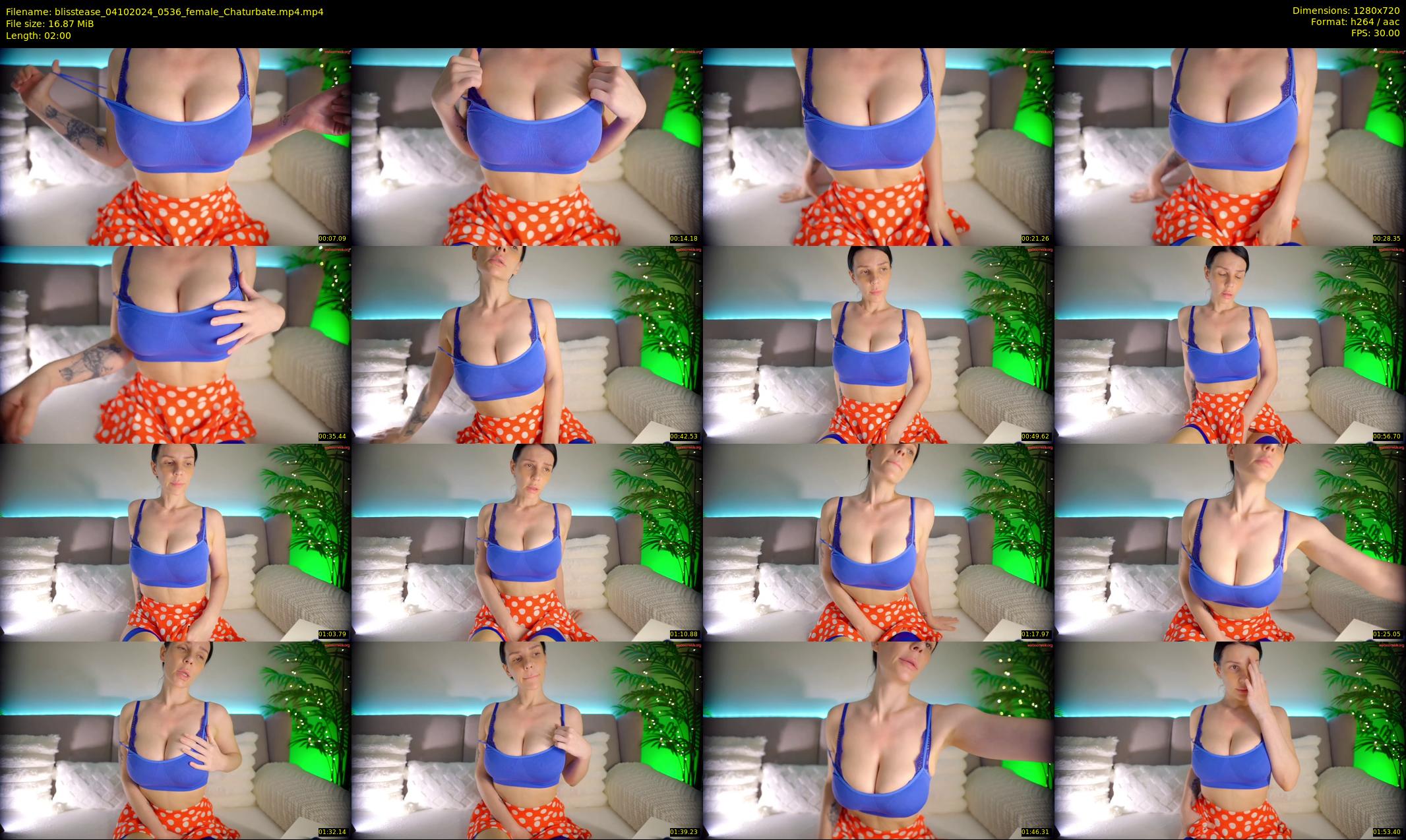 blisstease — 2 minute Chaturbate female cam show recording, 720p, Oct 4, 2024