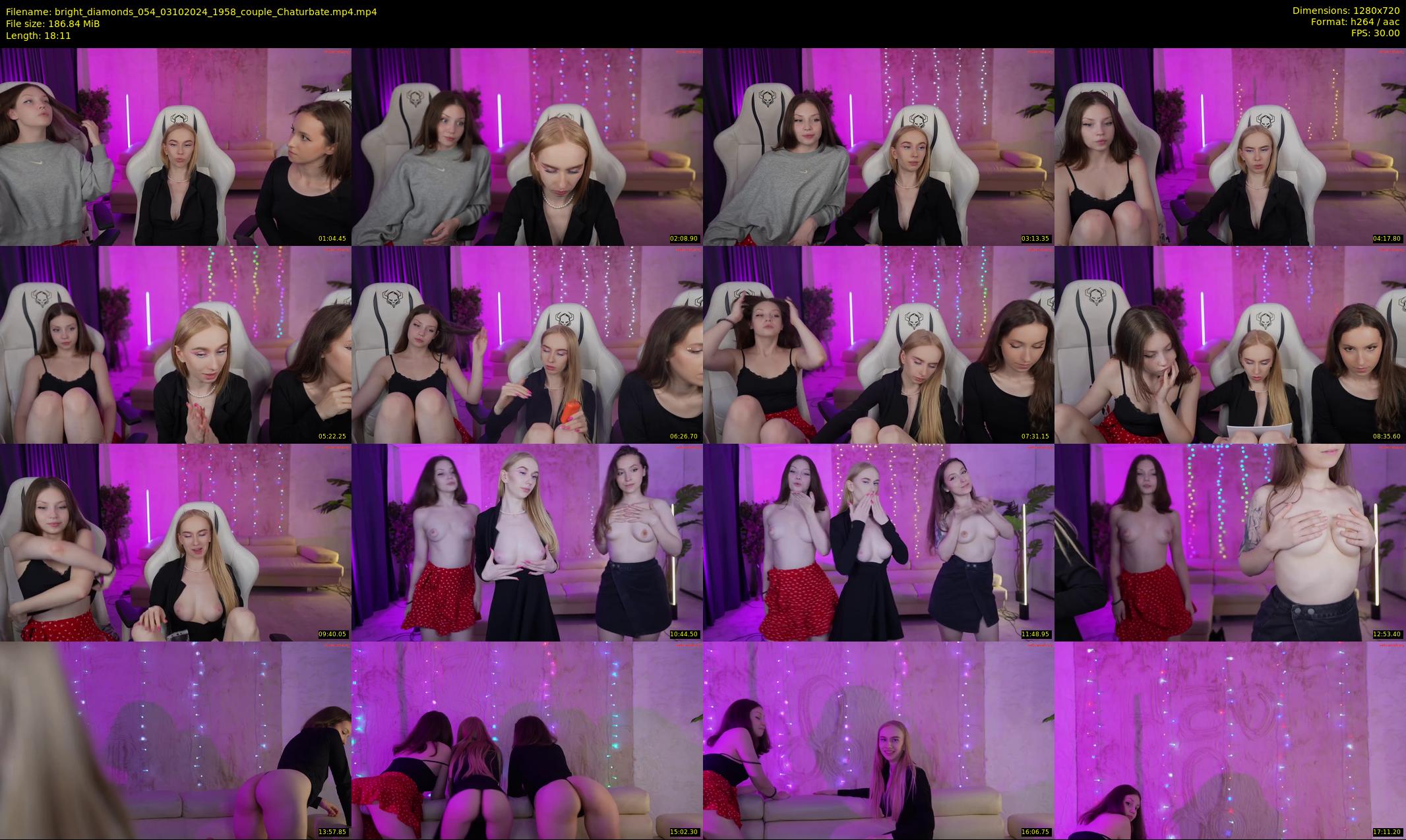 bright_diamonds_054 — 19 minute Chaturbate couple cam show recording, 720p, Oct 3, 2024