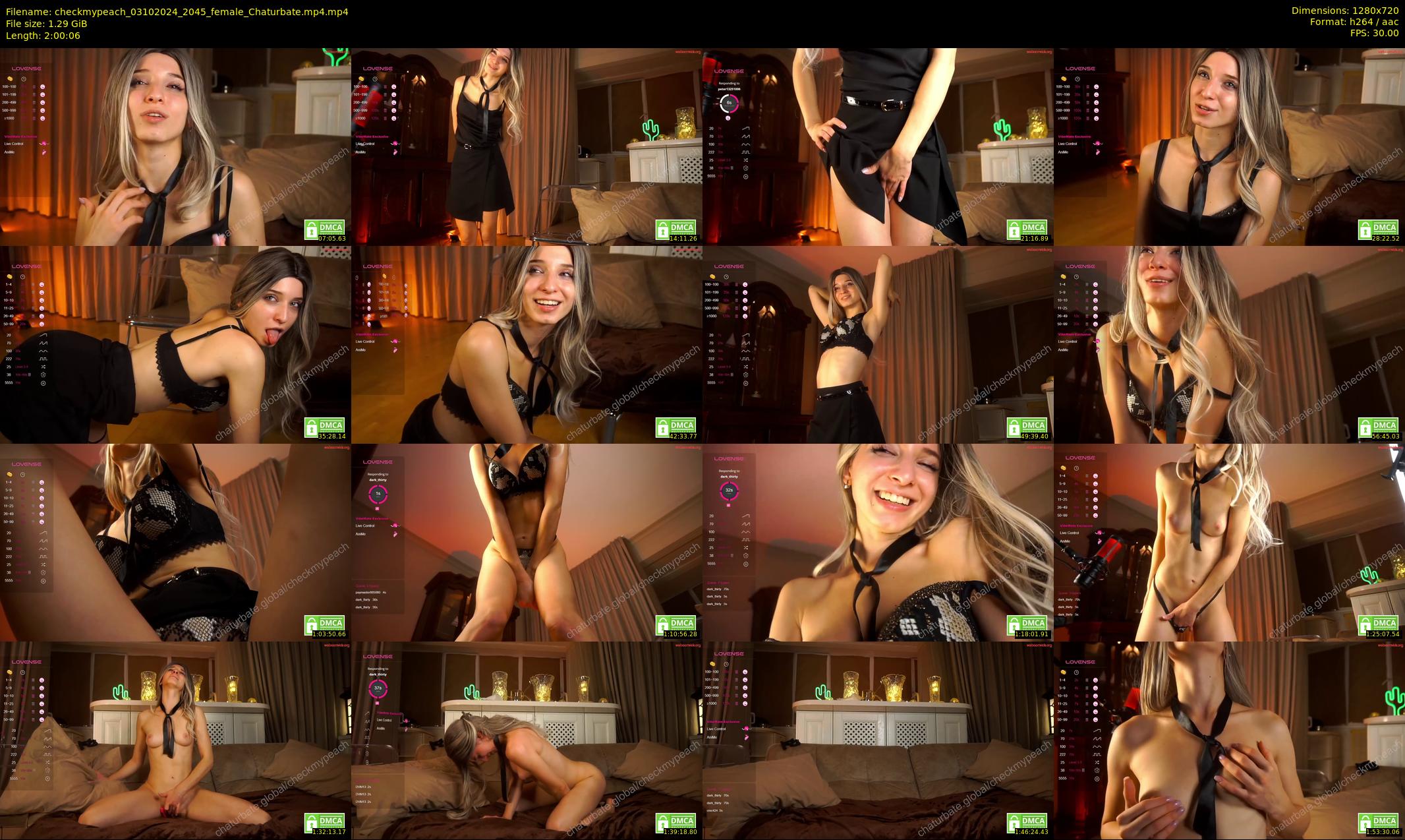 checkmypeach — 121 minute Chaturbate female cam show recording, 720p, Oct 3, 2024