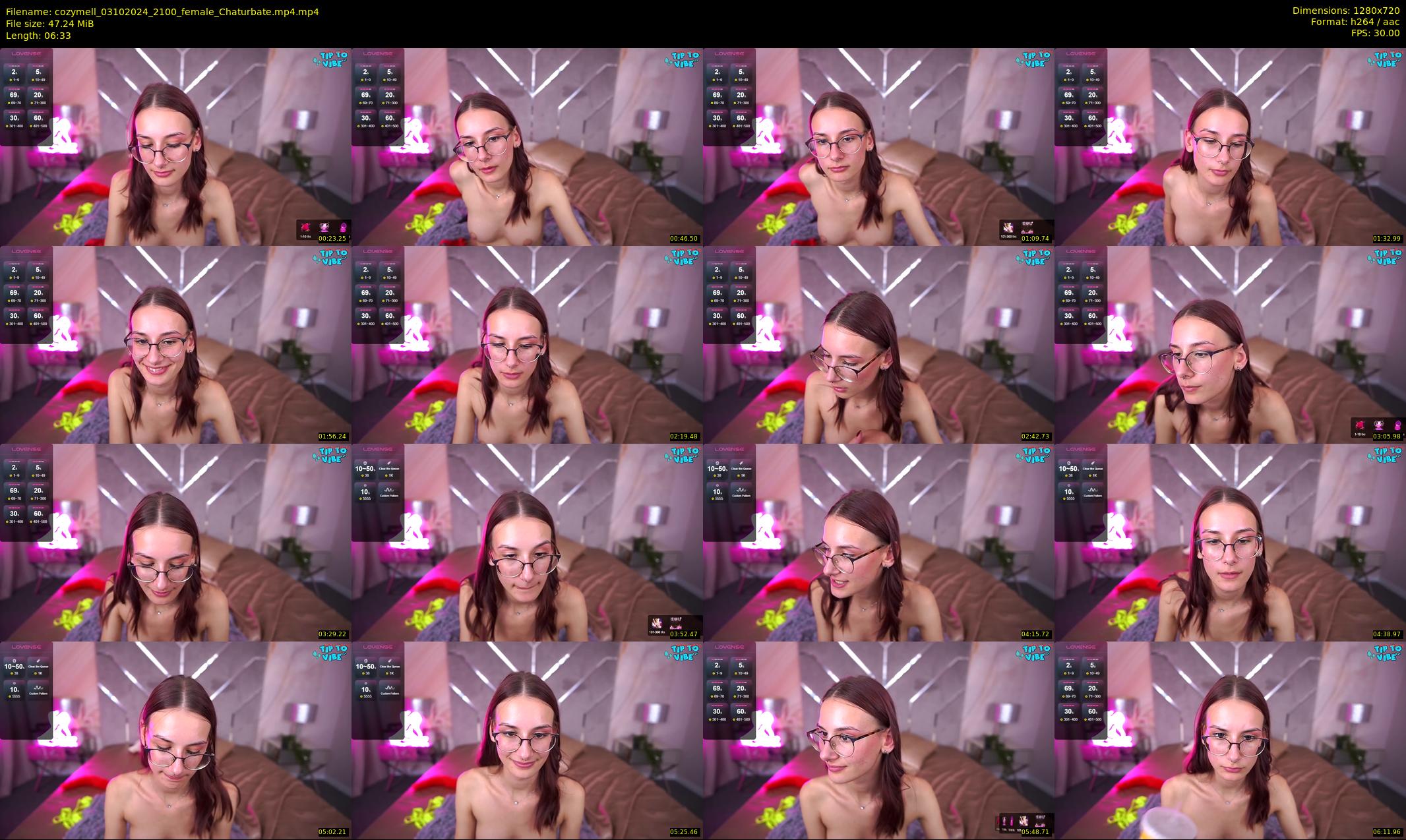 cozymell — 7 minute Chaturbate female cam show recording, 720p, Oct 3, 2024