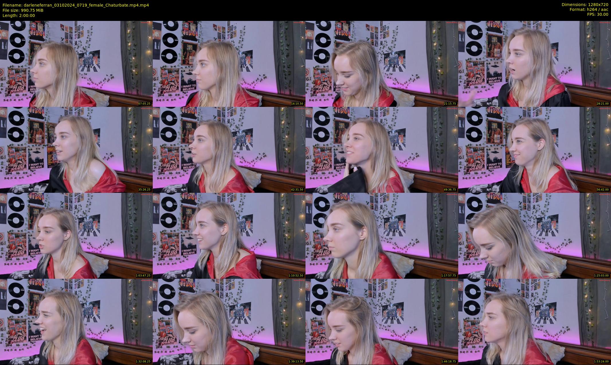 darleneferran — 120 minute Chaturbate female cam show recording, 720p, Oct 3, 2024