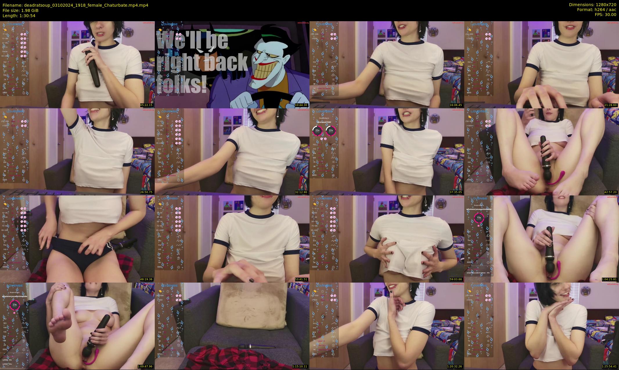 deadratsoup — 91 minute Chaturbate female cam show recording, 720p, Oct 3, 2024