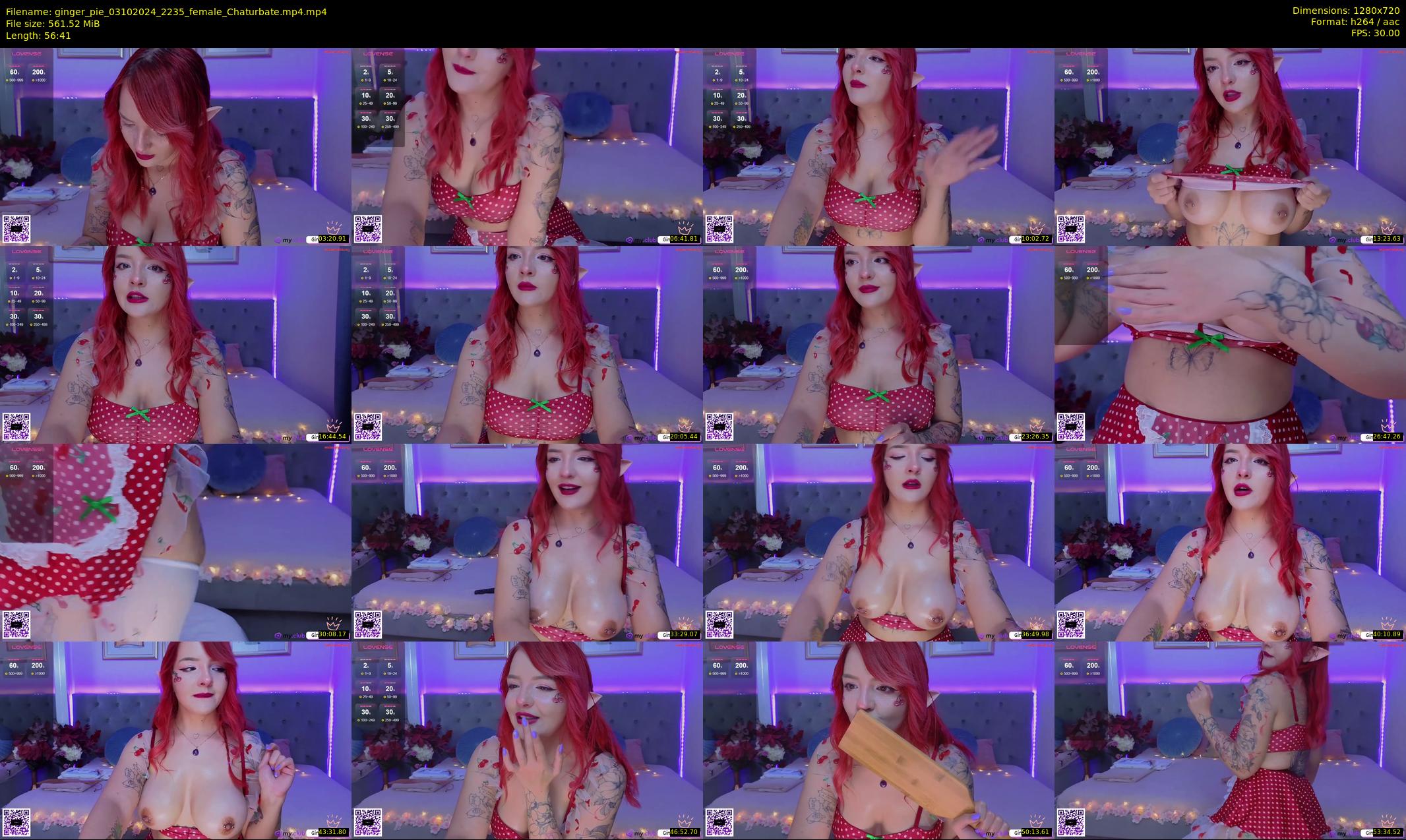 ginger_pie — 57 minute Chaturbate female cam show recording, 720p, Oct 3, 2024