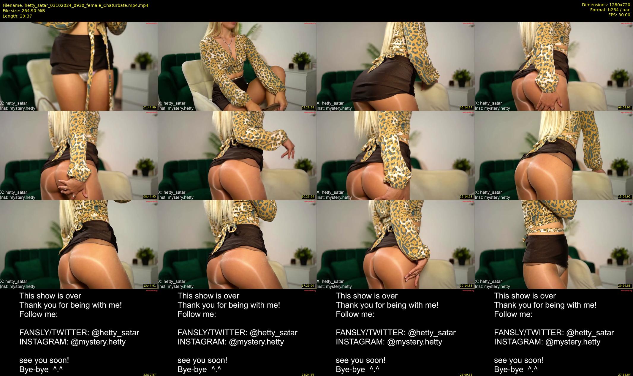 hetty_satar — 30 minute Chaturbate female cam show recording, 720p, Oct 3, 2024