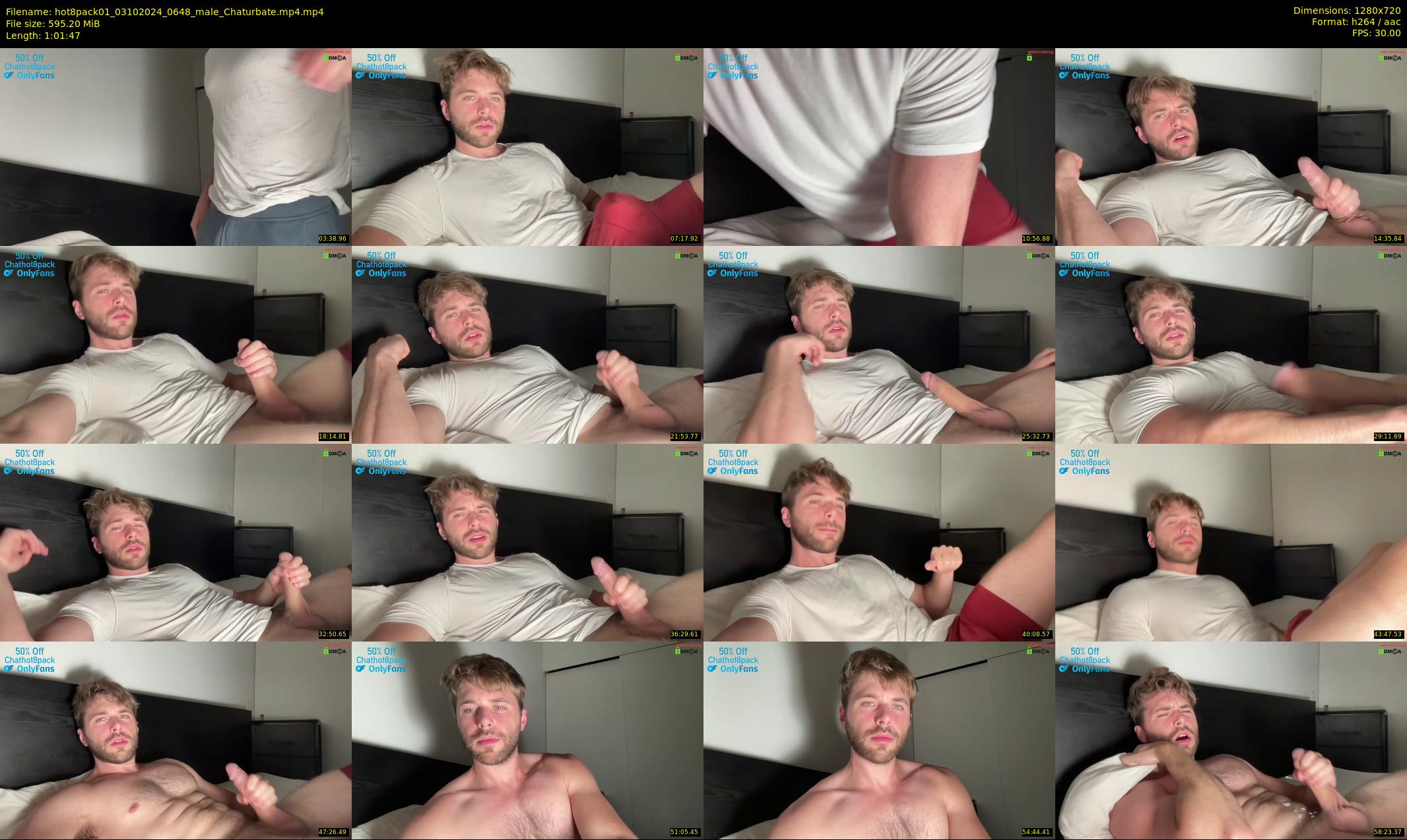 hot8pack01 — 62 minute Chaturbate male cam show recording, 720p, Oct 3, 2024