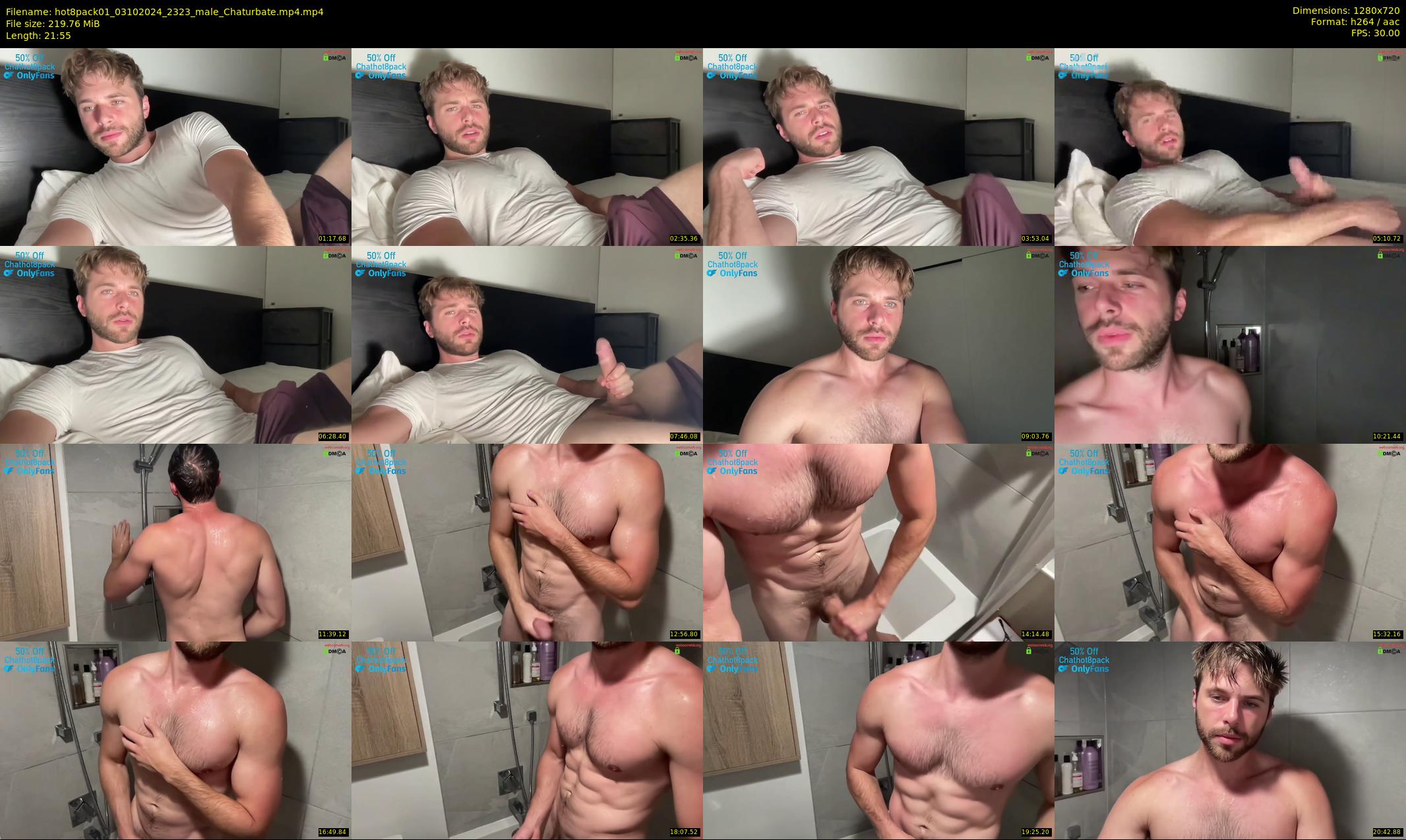 hot8pack01 — 22 minute Chaturbate male cam show recording, 720p, Oct 3, 2024