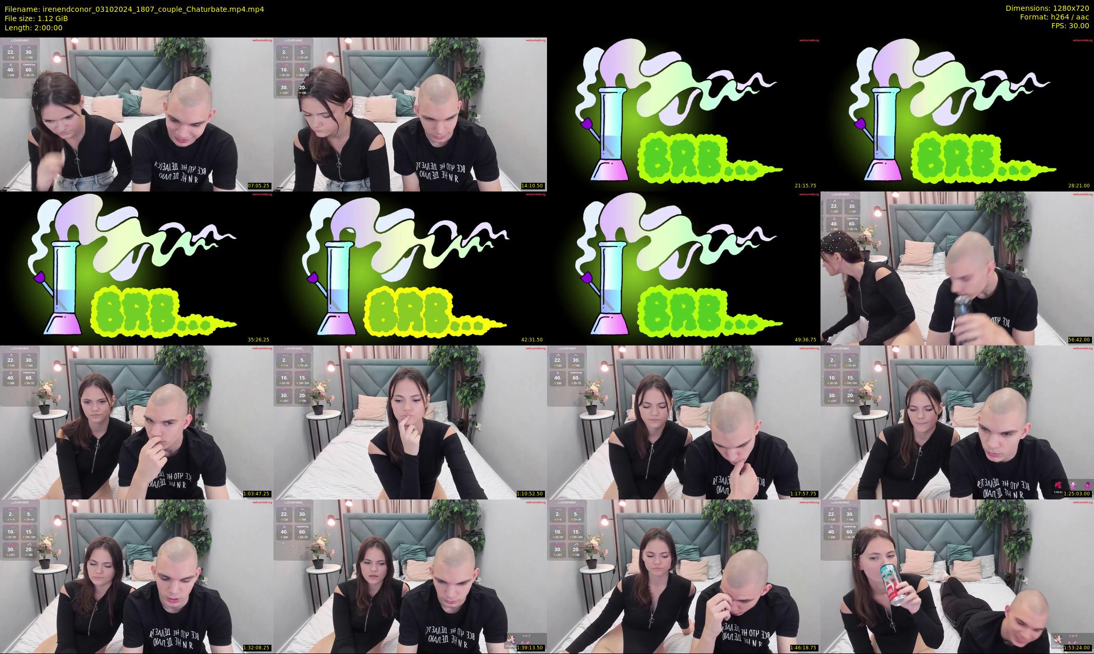 irenendconor — 120 minute Chaturbate couple cam show recording, 720p, Oct 3, 2024