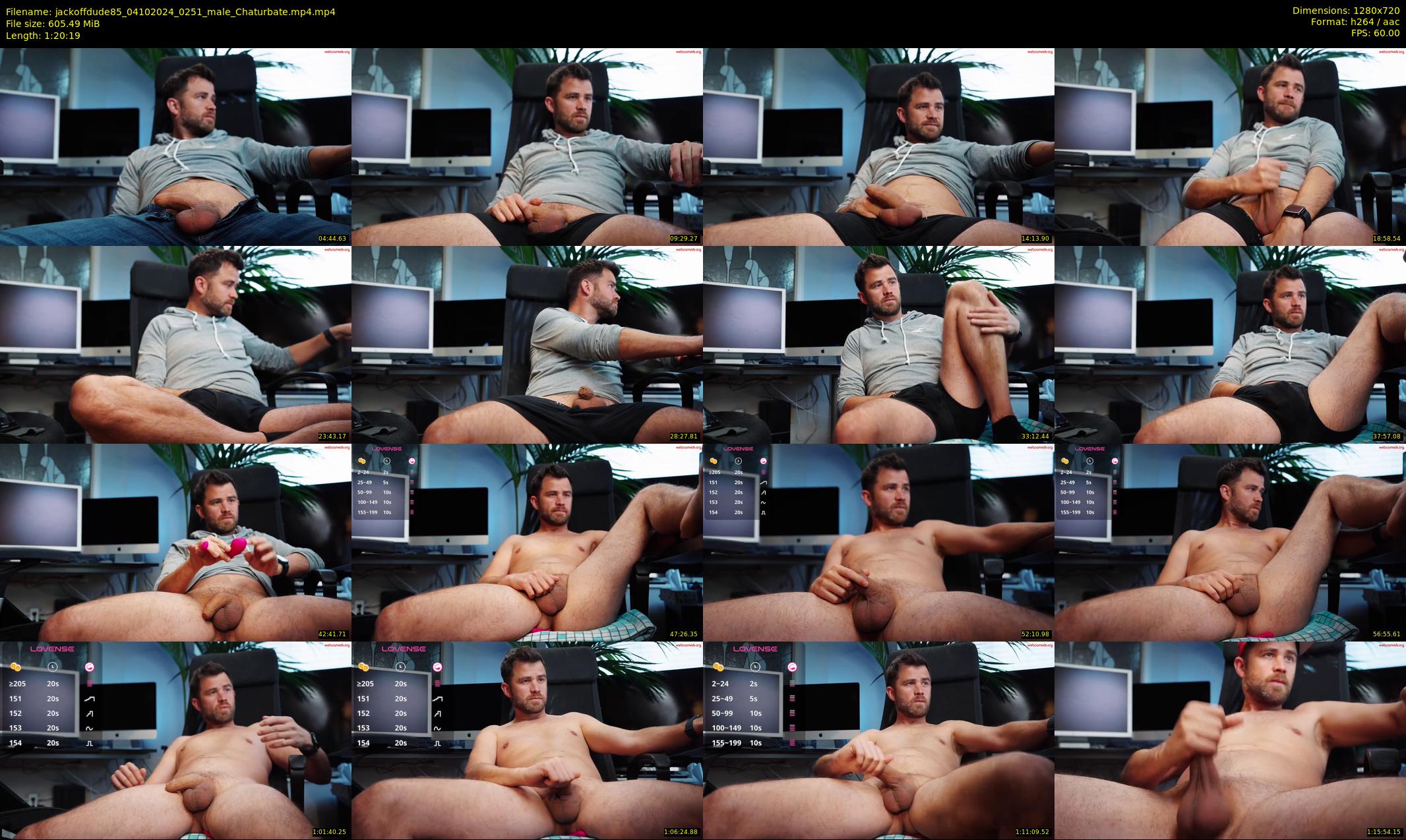 jackoffdude85 — 81 minute Chaturbate male cam show recording, 720p, Oct 4, 2024