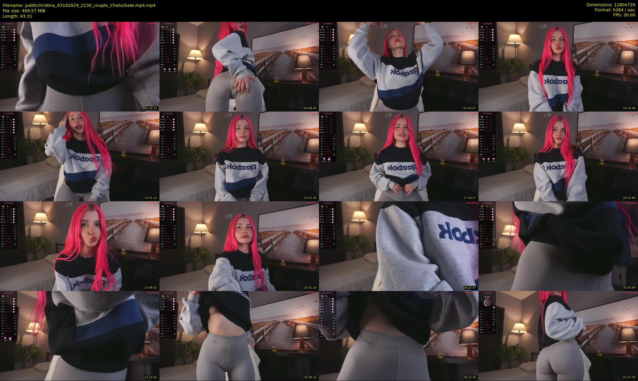 judithchristina — 44 minute Chaturbate female cam show recording, 720p, Oct 3, 2024