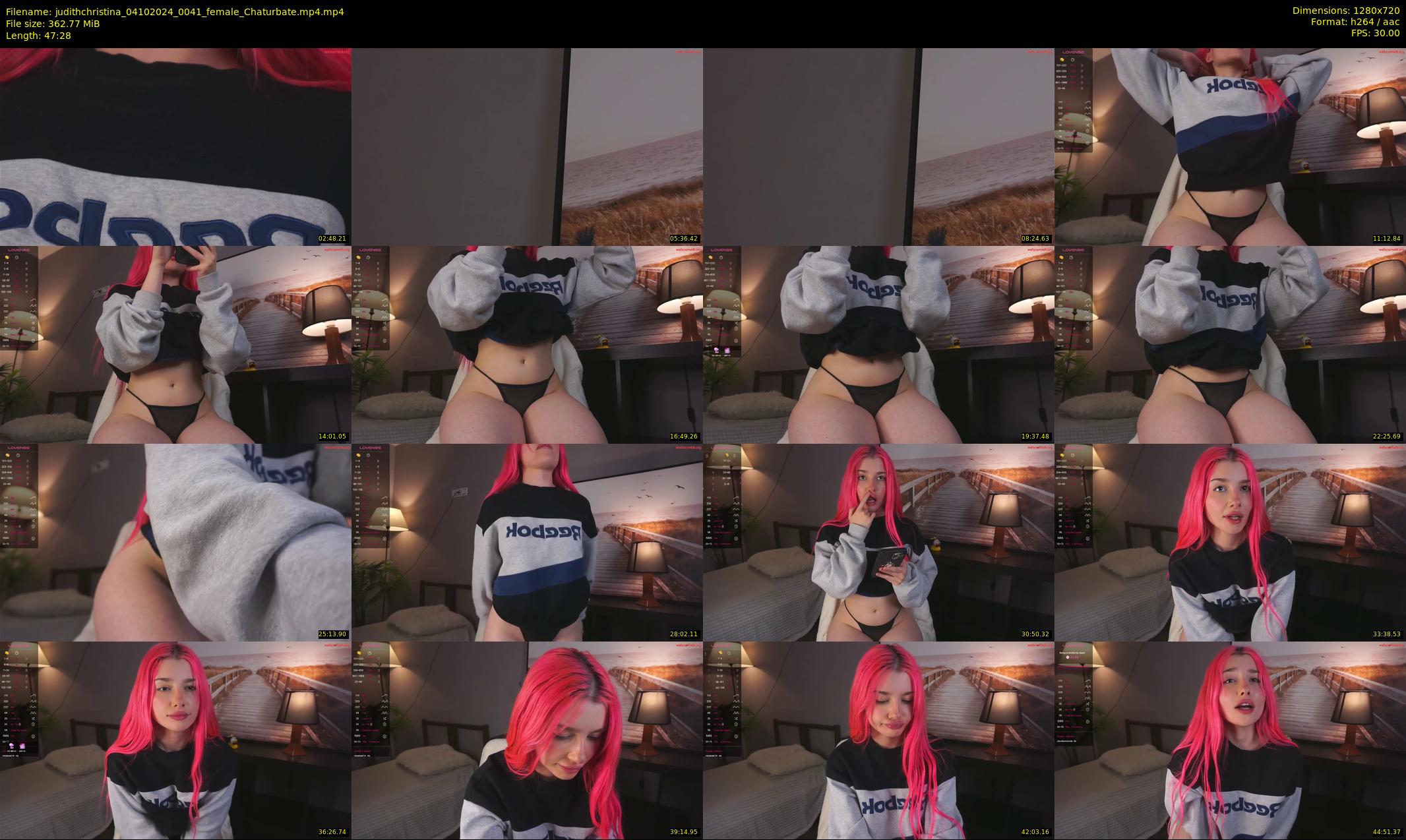 judithchristina — 48 minute Chaturbate female cam show recording, 720p, Oct 4, 2024