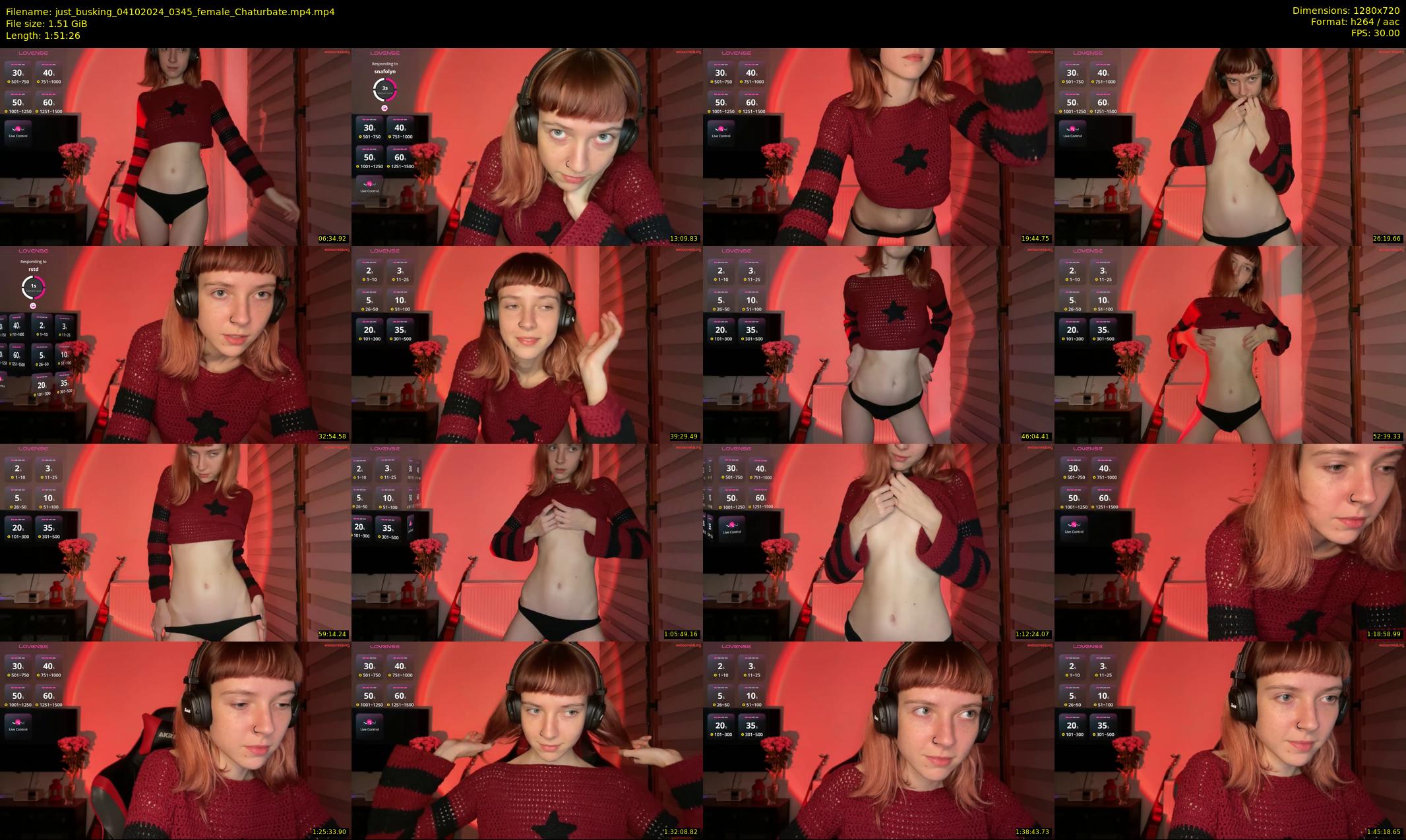 just_busking — 112 minute Chaturbate female cam show recording, 720p, Oct 4, 2024