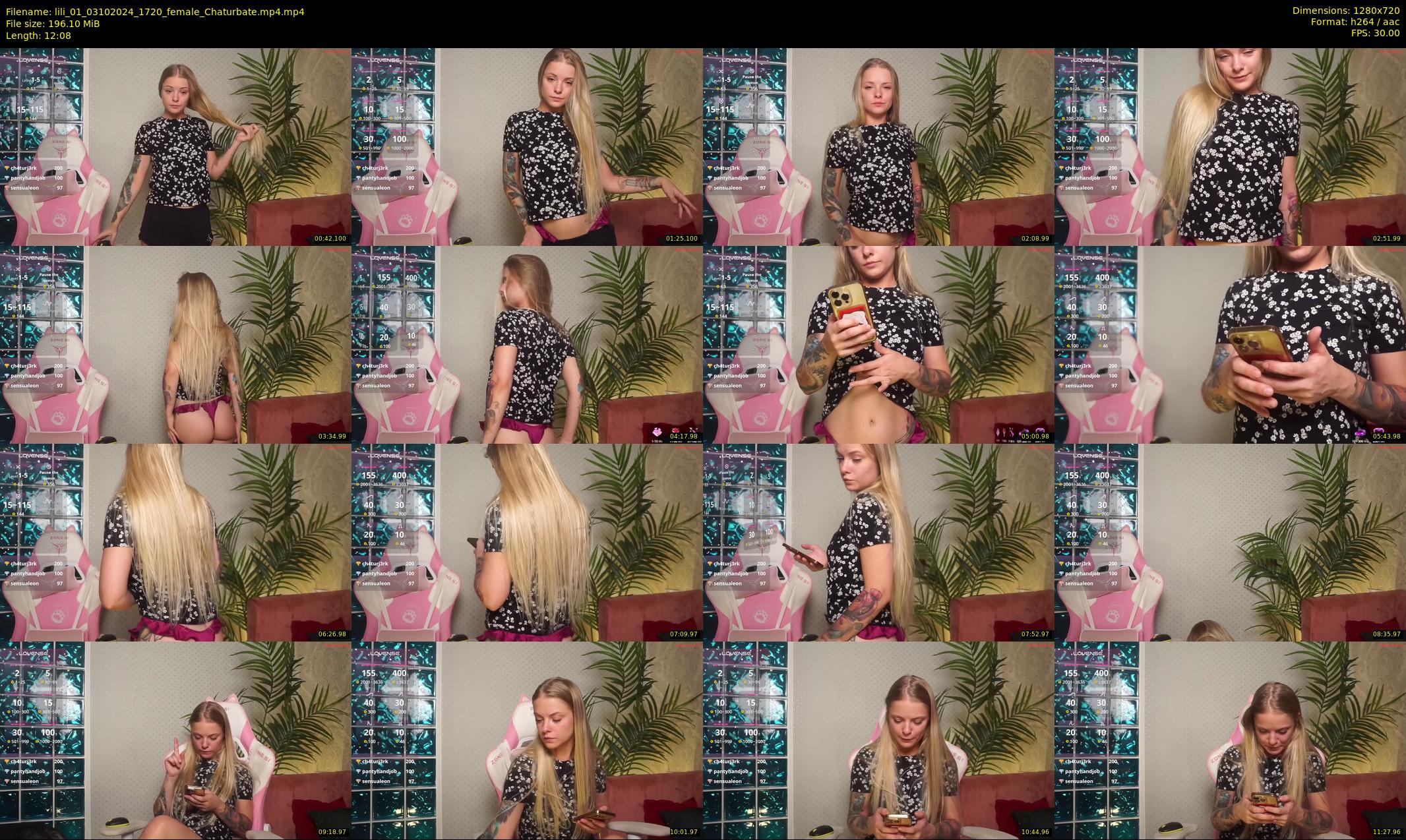 lili_01 — 13 minute Chaturbate female cam show recording, 720p, Oct 3, 2024
