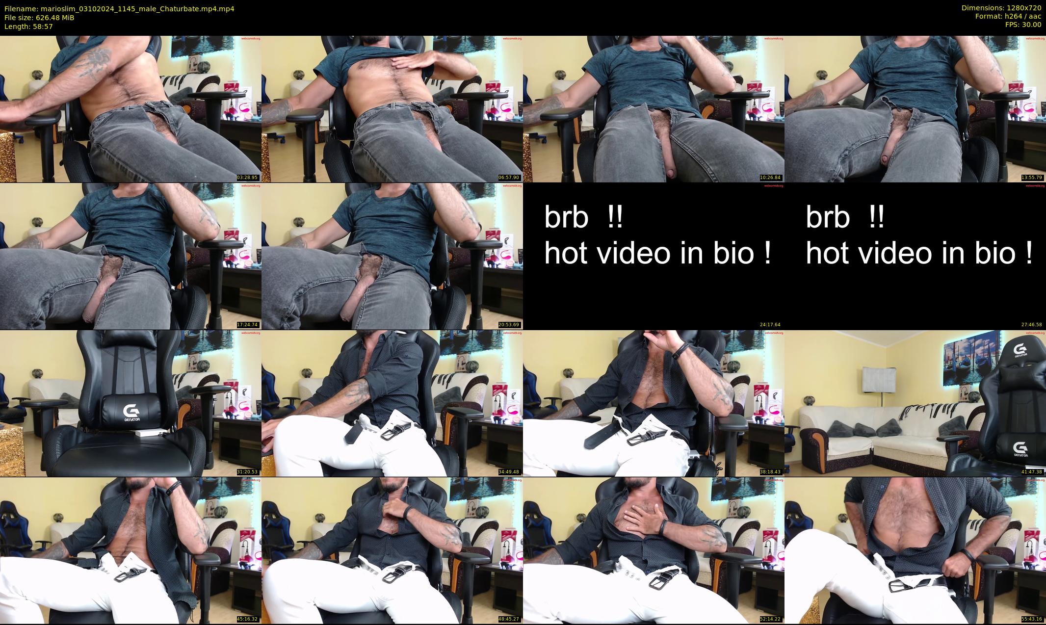 marioslim — 59 minute Chaturbate male cam show recording, 720p, Oct 3, 2024