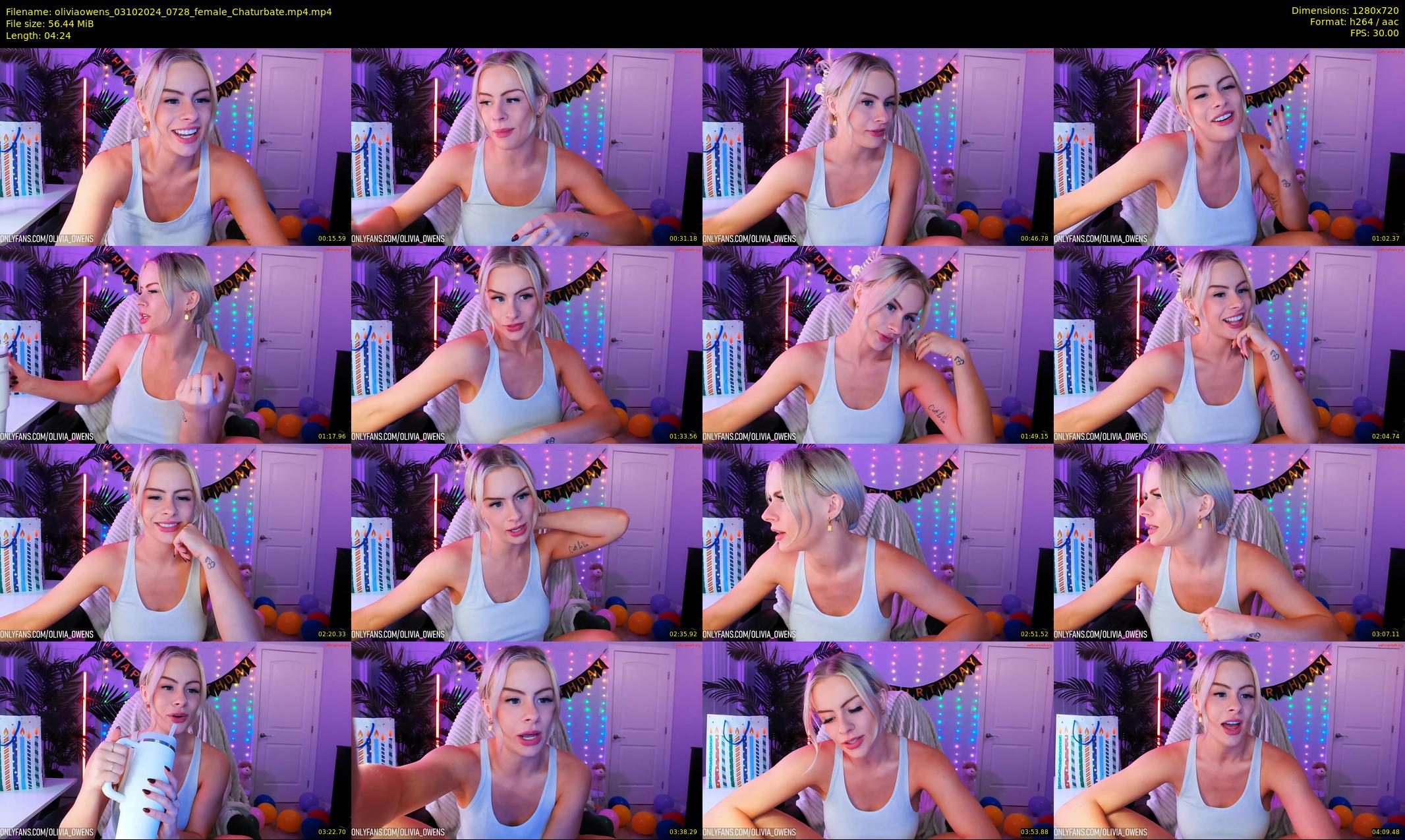 oliviaowens — 5 minute Chaturbate female cam show recording, 720p, Oct 3, 2024