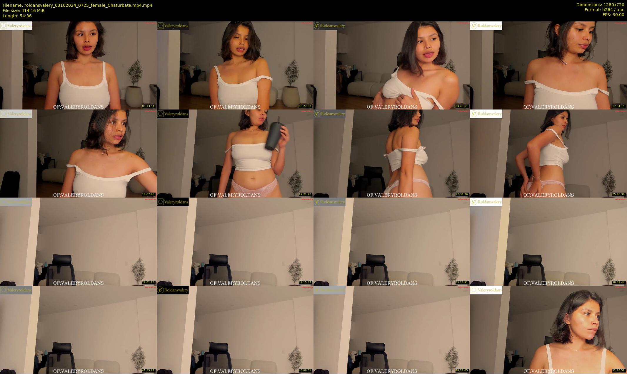 roldansvalery — 55 minute Chaturbate female cam show recording, 720p, Oct 3, 2024