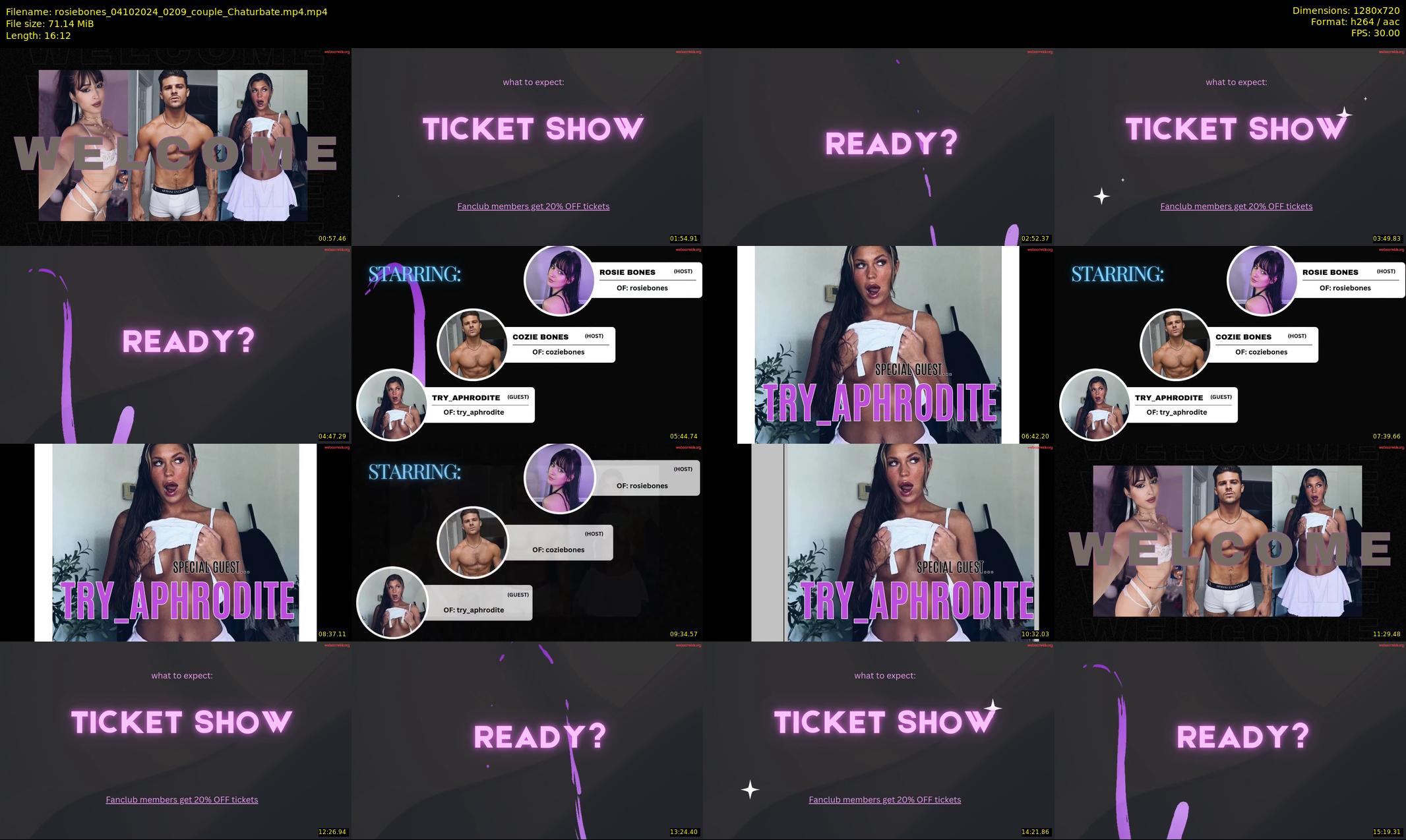 rosiebones — 17 minute Chaturbate female cam show recording, 720p, Oct 4, 2024